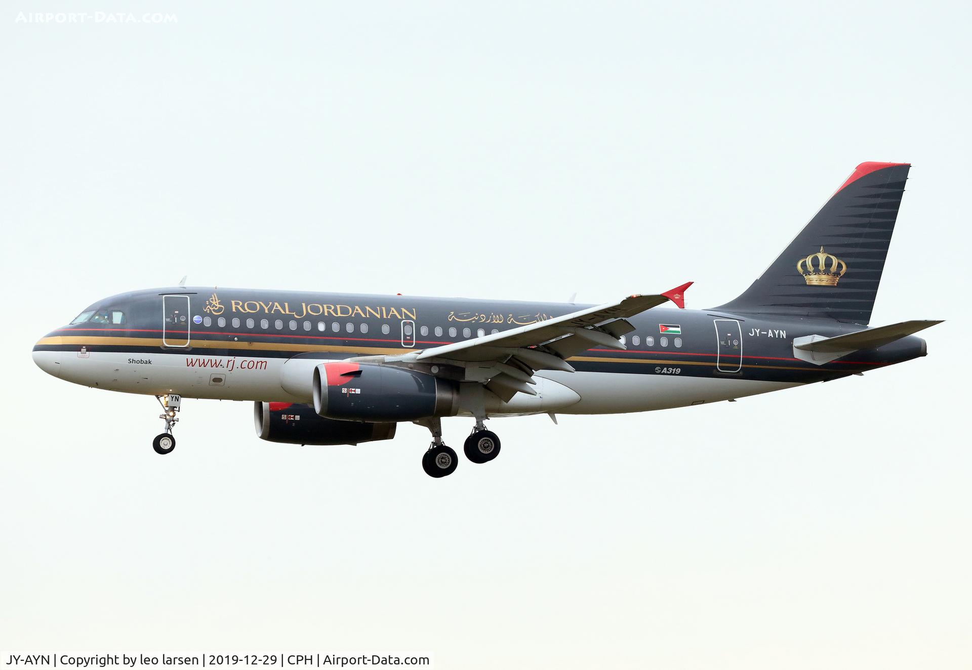 JY-AYN, 2009 Airbus A319-132 C/N 3803, Copenhagen 29.12.2019 L/D R-22L