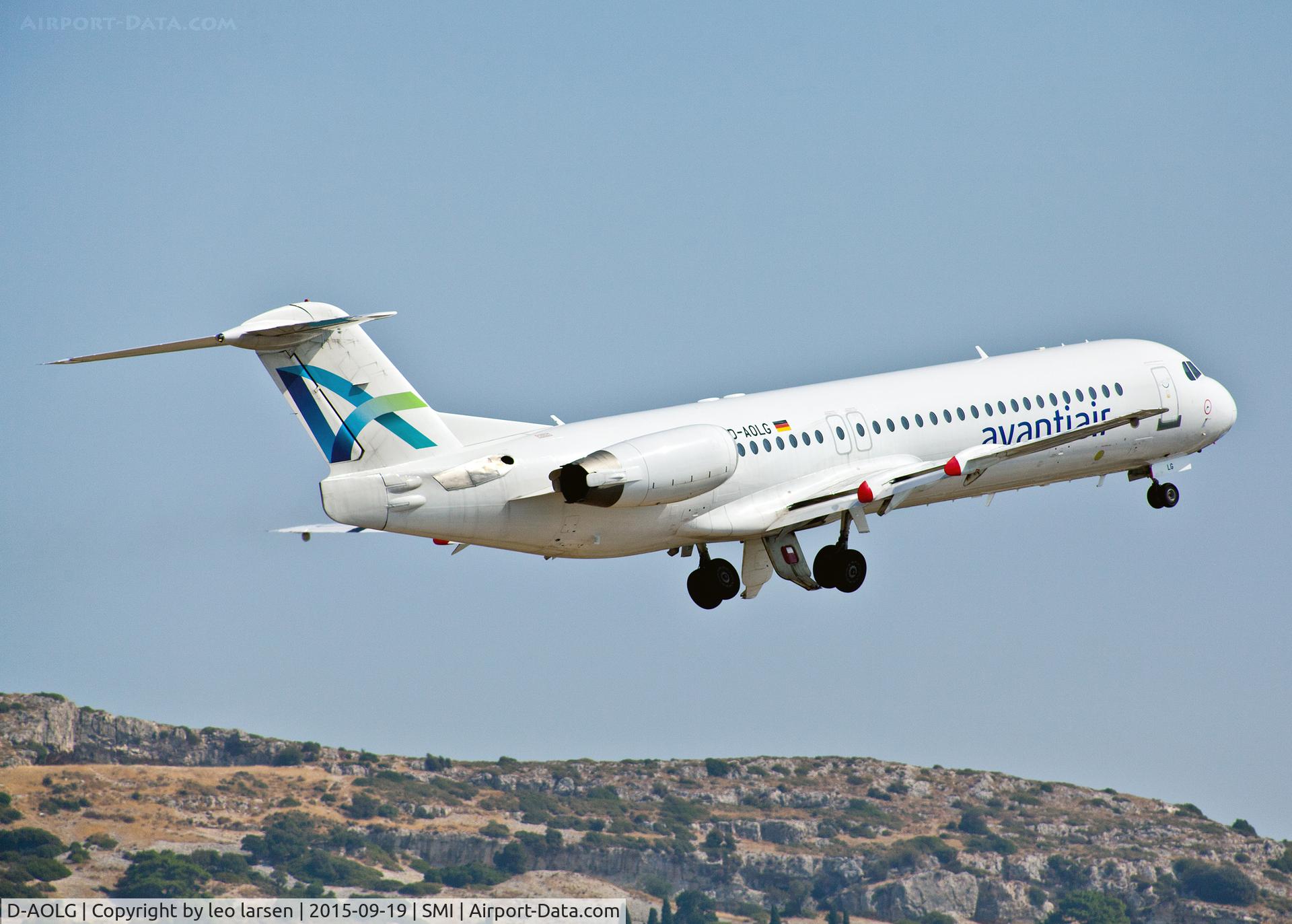 D-AOLG, 1993 Fokker 100 (F-28-0100) C/N 11452, Samos 19.9.2015