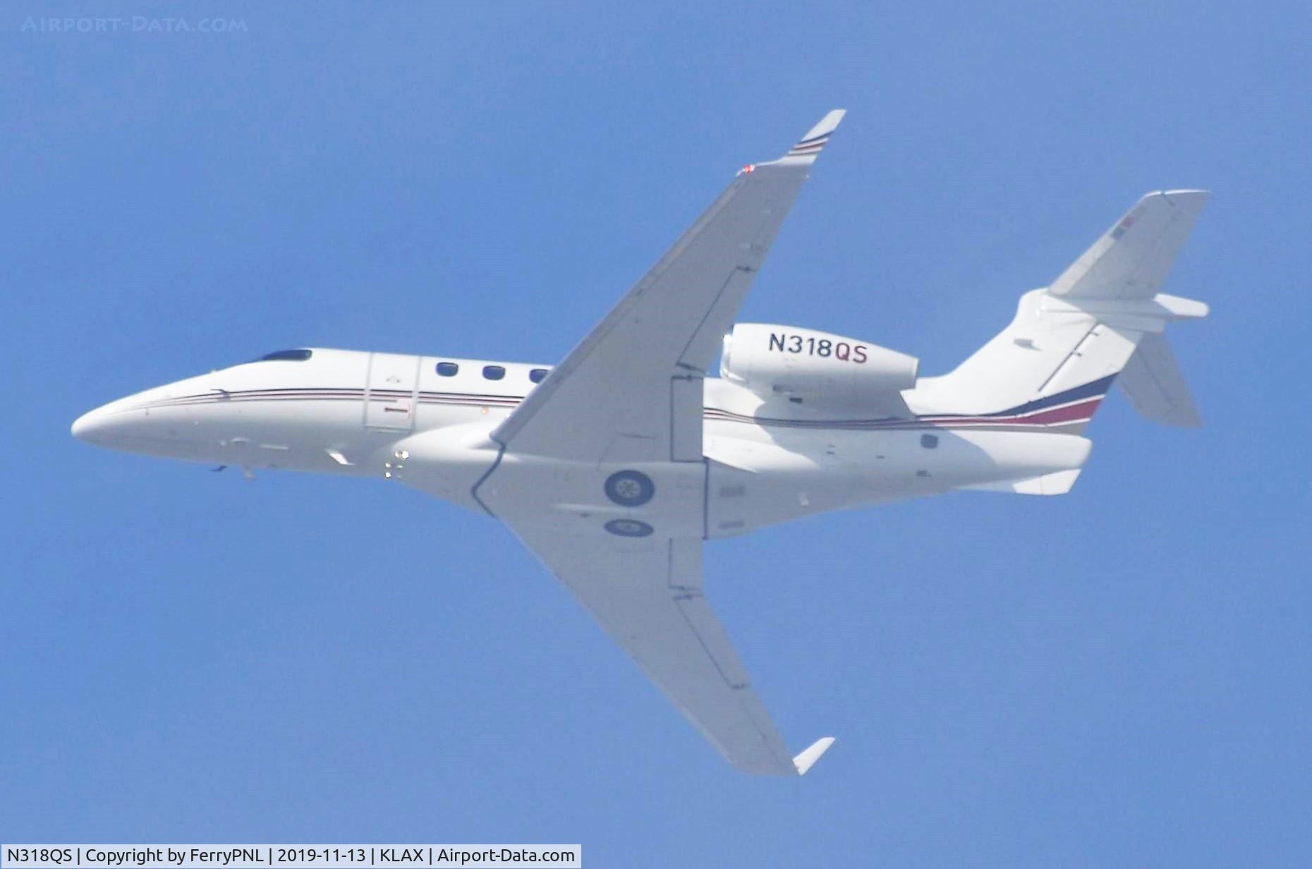 N318QS, 2013 Embraer EMB-505 Phenom 300 C/N 50500162, Netjets EMB505 disappearing into the marine layer