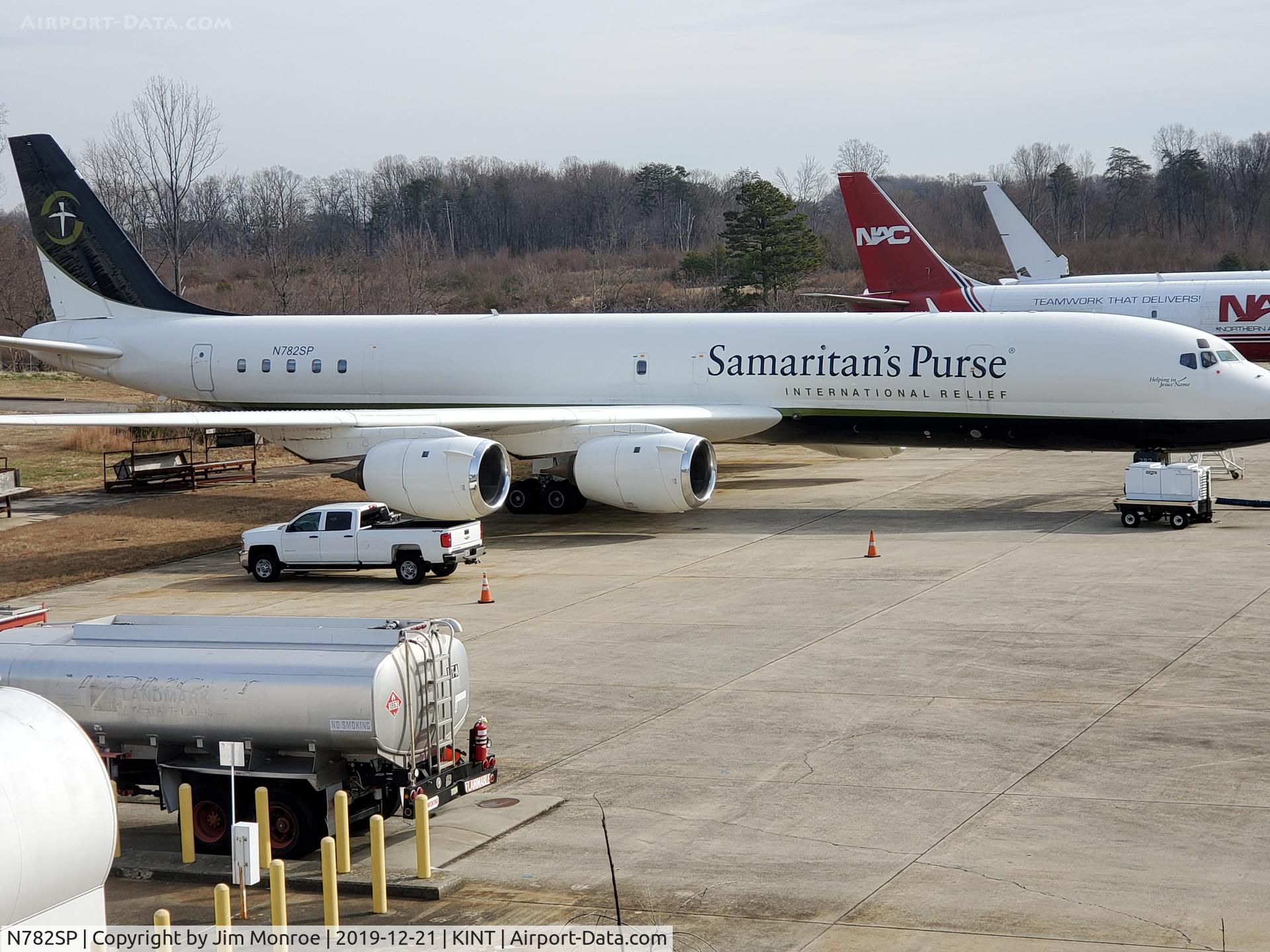N782SP, 1968 Douglas DC-8-72CF C/N 46013, The Samaratan's Purse DC8 getting maintenance at North State Aviation
