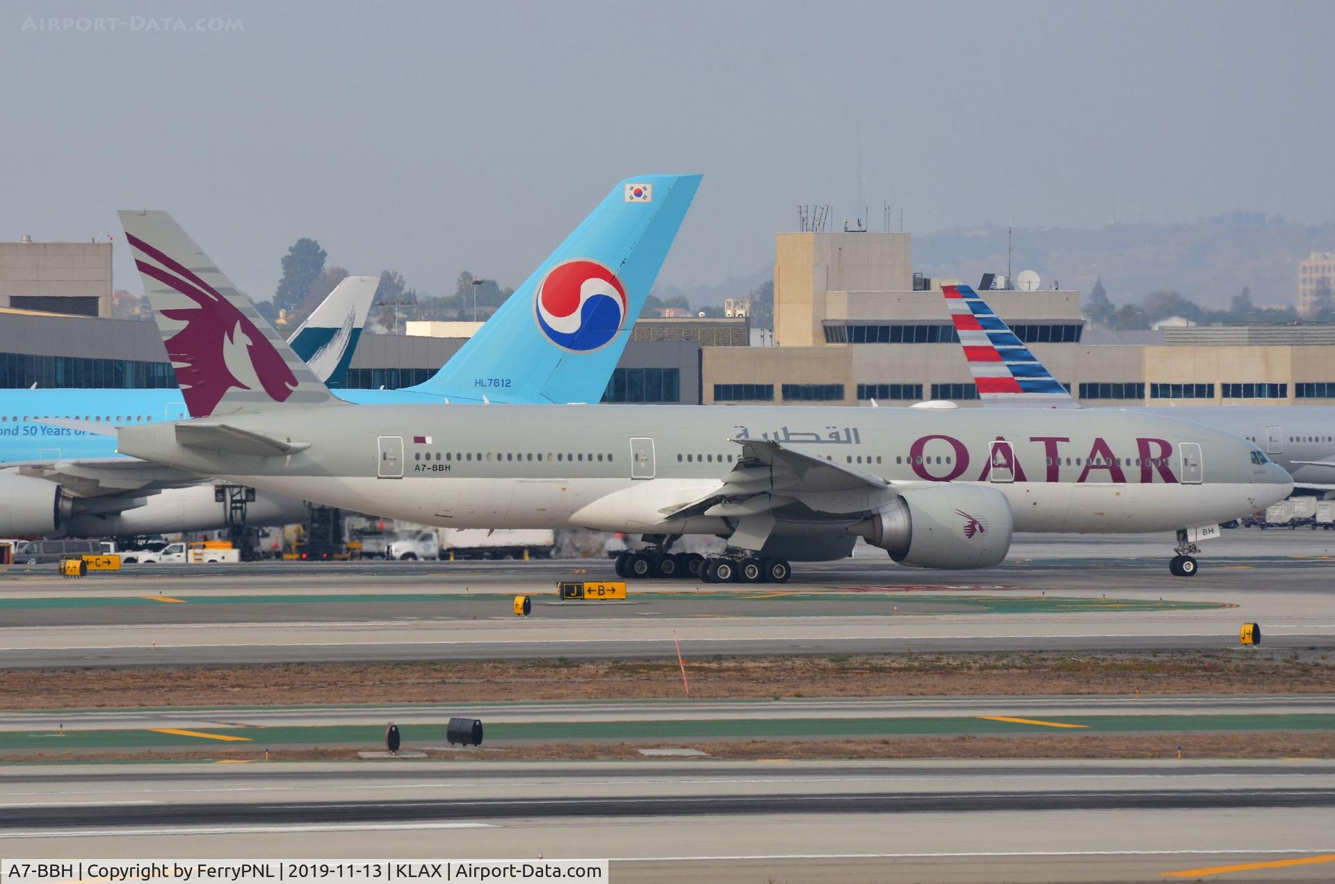 A7-BBH, 2010 Boeing 777-2DZ/LR C/N 36102, Qatar B772 taxying for departure