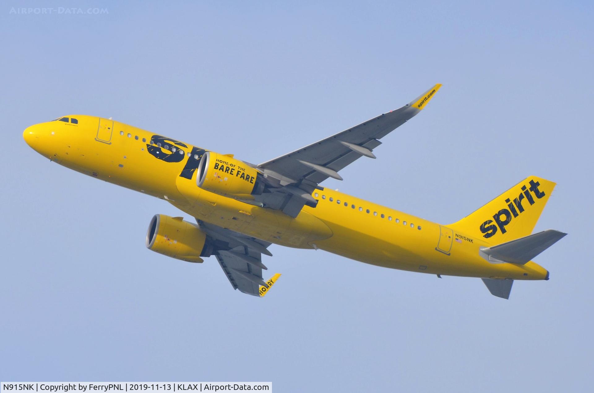 N915NK, 2017 Airbus A320-271N C/N 7851, Spirit A320N taking-off