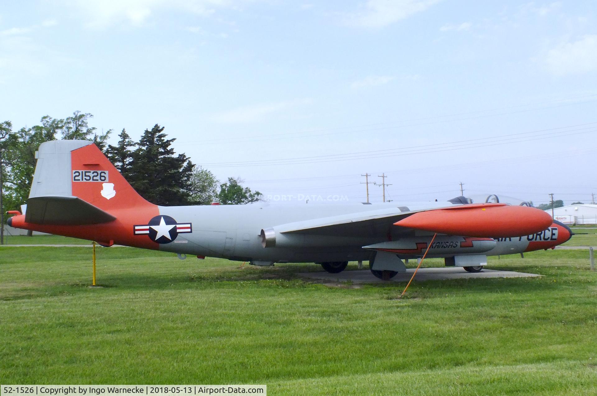 52-1526, 1952 Martin EB-57B Canberra C/N 109, Martin EB-57B Canberra at the Museum of the Kansas National Guard, Topeka KS