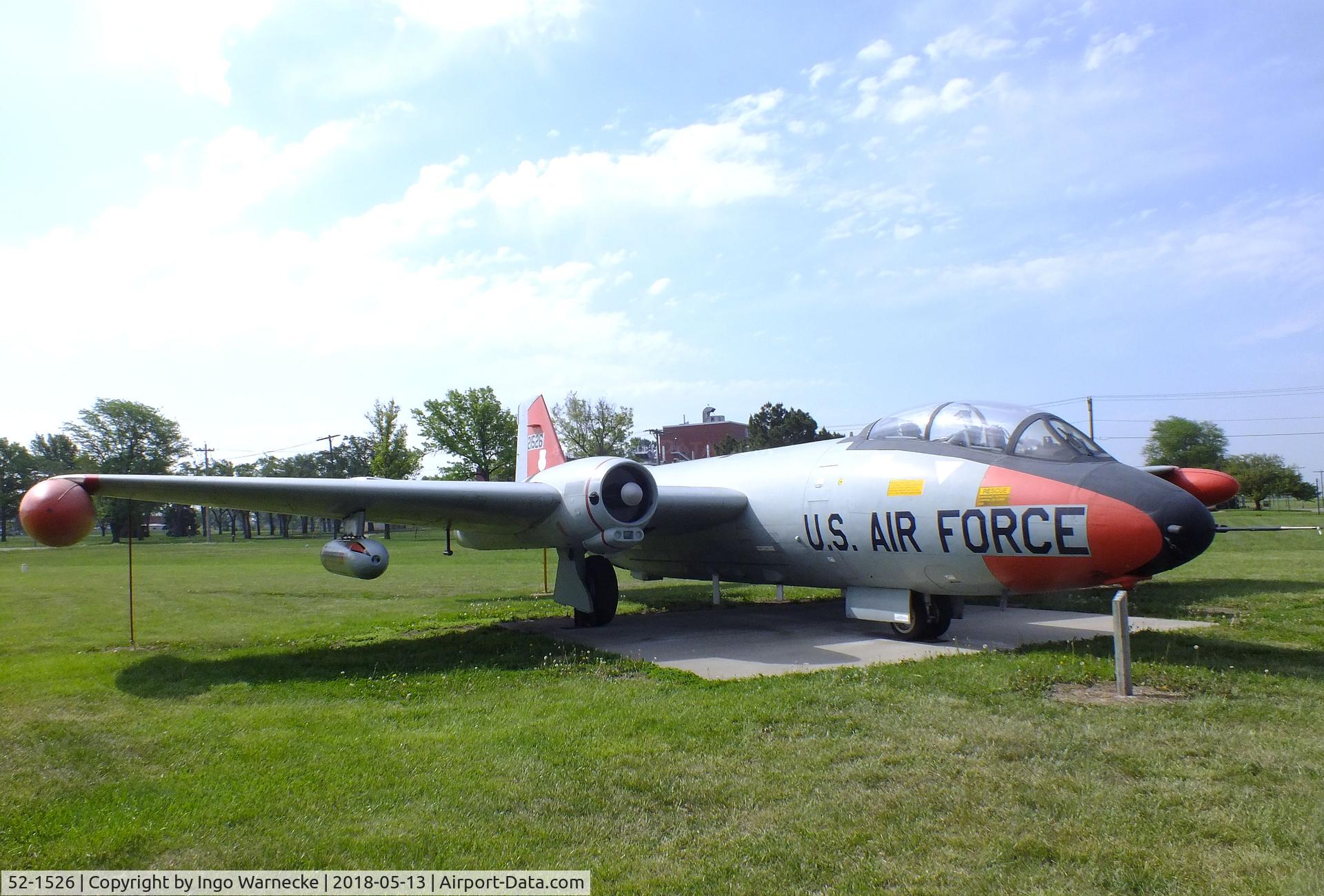 52-1526, 1952 Martin EB-57B Canberra C/N 109, Martin EB-57B Canberra at the Museum of the Kansas National Guard, Topeka KS