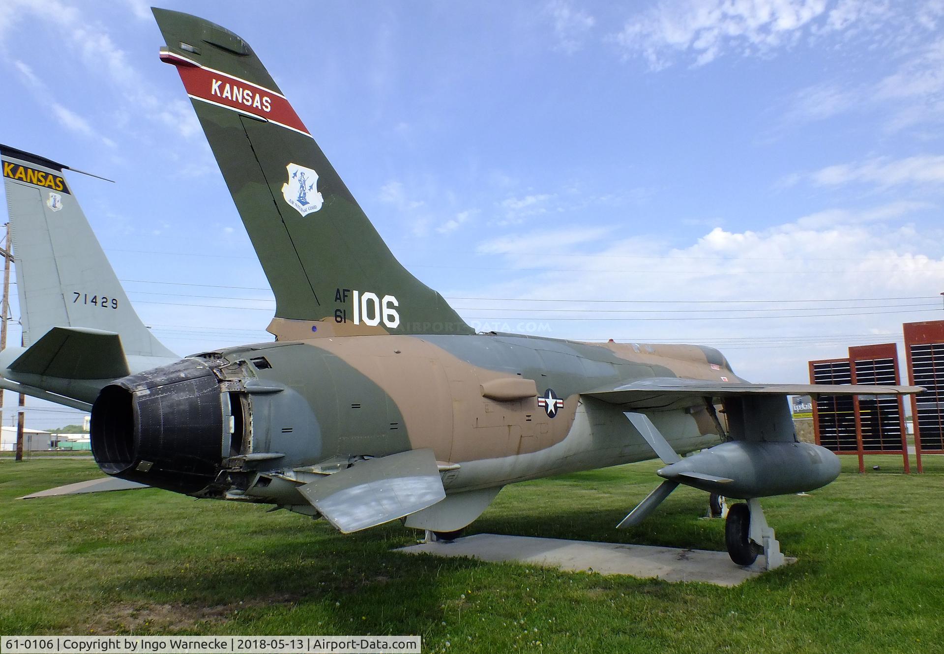 61-0106, 1961 Republic F-105D Thunderchief C/N D301, Republic F-105D Thunderchief at the Museum of the Kansas National Guard, Topeka KS