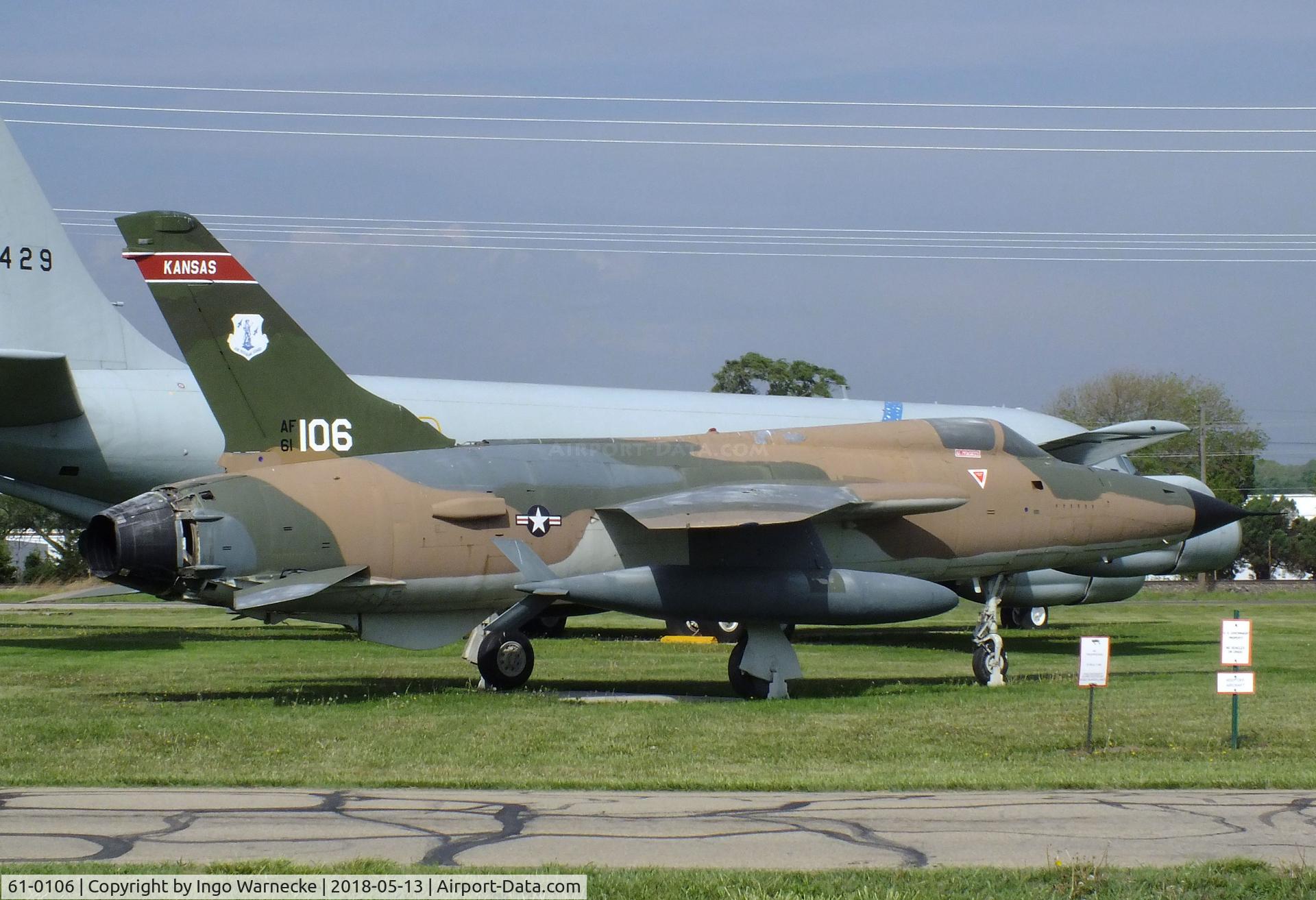 61-0106, 1961 Republic F-105D Thunderchief C/N D301, Republic F-105D Thunderchief at the Museum of the Kansas National Guard, Topeka KS