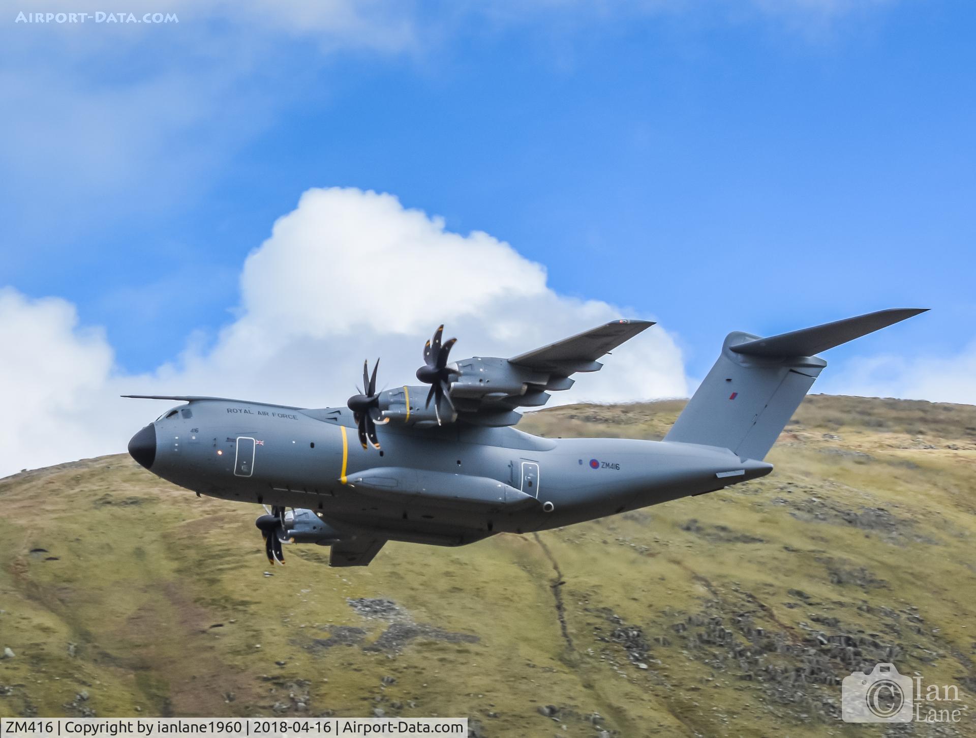 ZM416, 2017 Airbus A400M Atlas C.1 C/N 058, Low level in LFA17 Cumbria