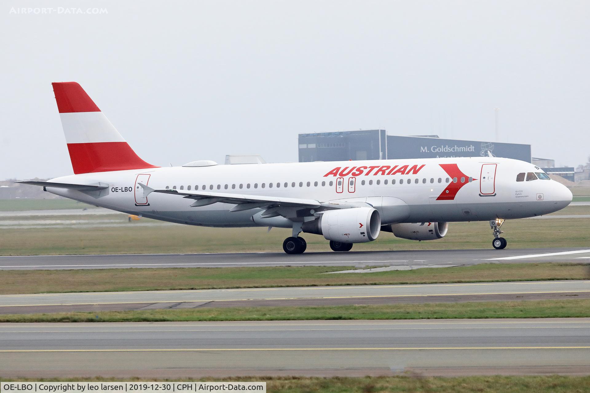OE-LBO, 1998 Airbus A320-214 C/N 776, Copenhagen 30.12.2019