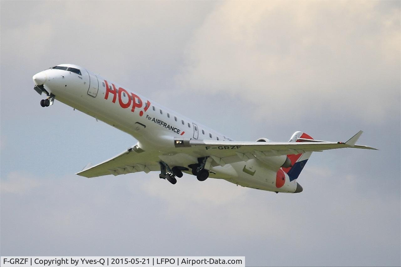 F-GRZF, 2002 Canadair CRJ-700 (CL-600-2C10) Regional Jet C/N 10036, Canadair Regional Jet CRJ-700, Take off rwy 24, Paris-Orly Airport (LFPO-ORY)