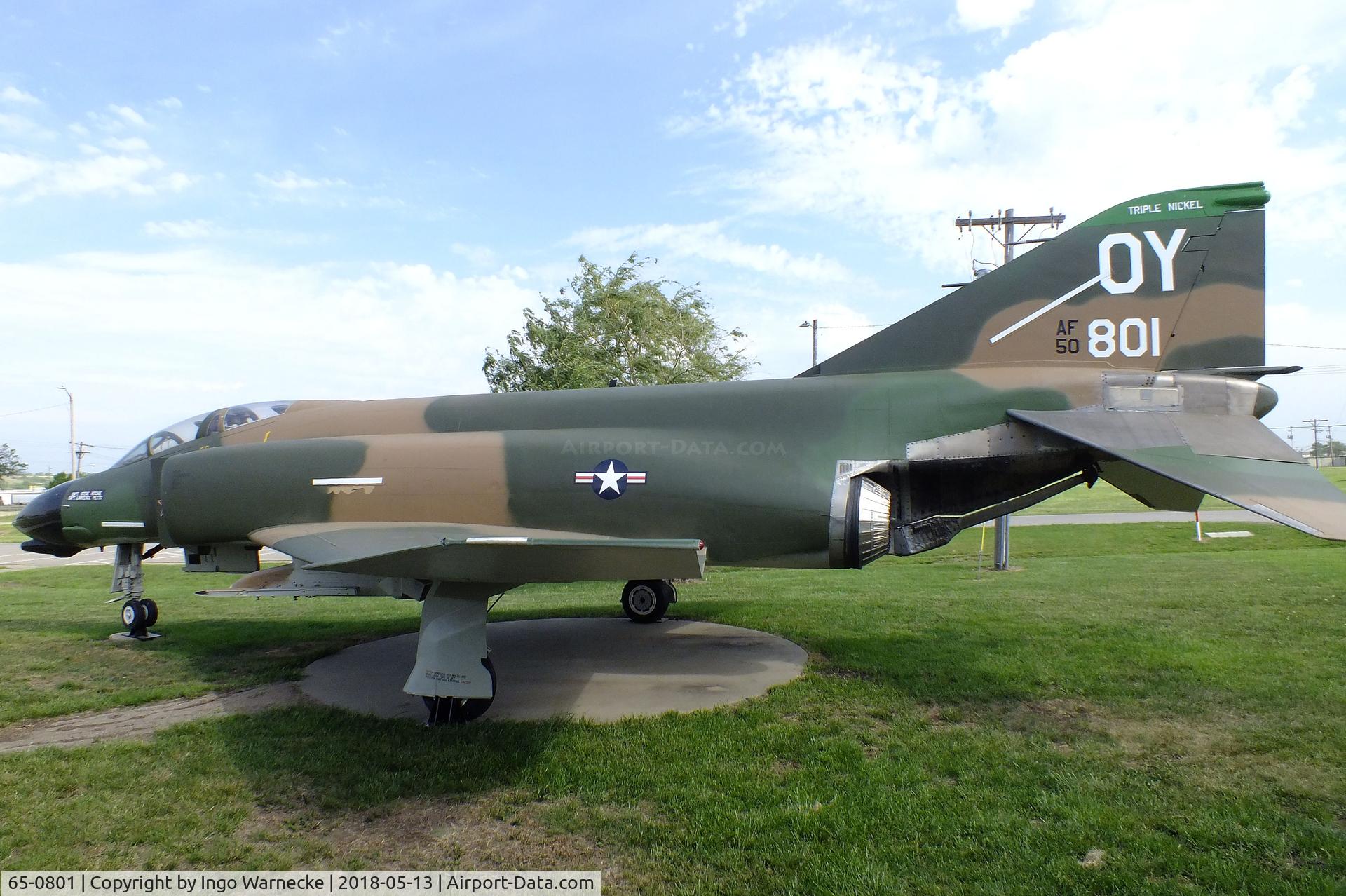 65-0801, 1965 McDonnell F-4D Phantom II C/N 1880, McDonnell F-4D Phantom II at the Museum of the Kansas National Guard, Topeka KS