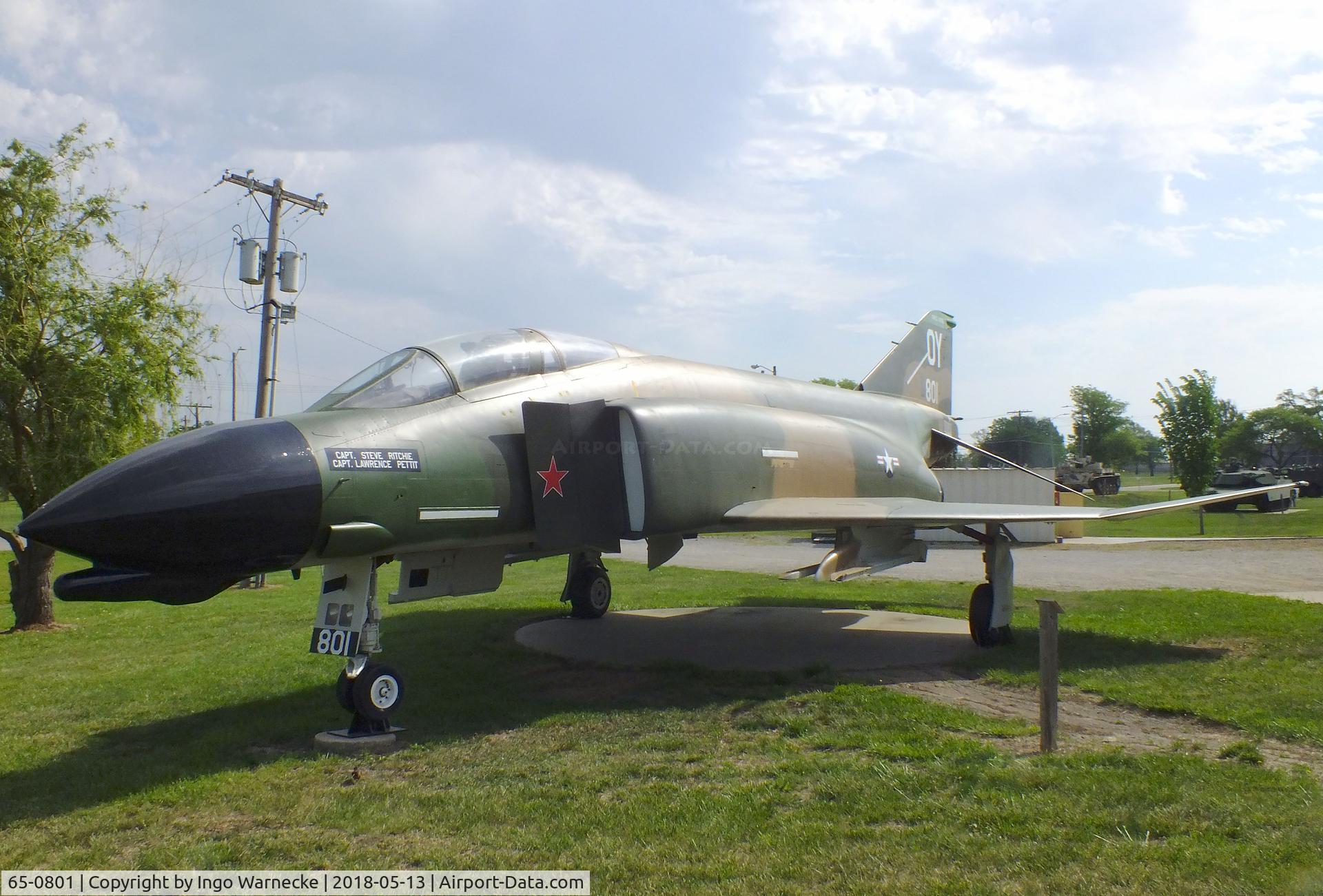 65-0801, 1965 McDonnell F-4D Phantom II C/N 1880, McDonnell F-4D Phantom II at the Museum of the Kansas National Guard, Topeka KS