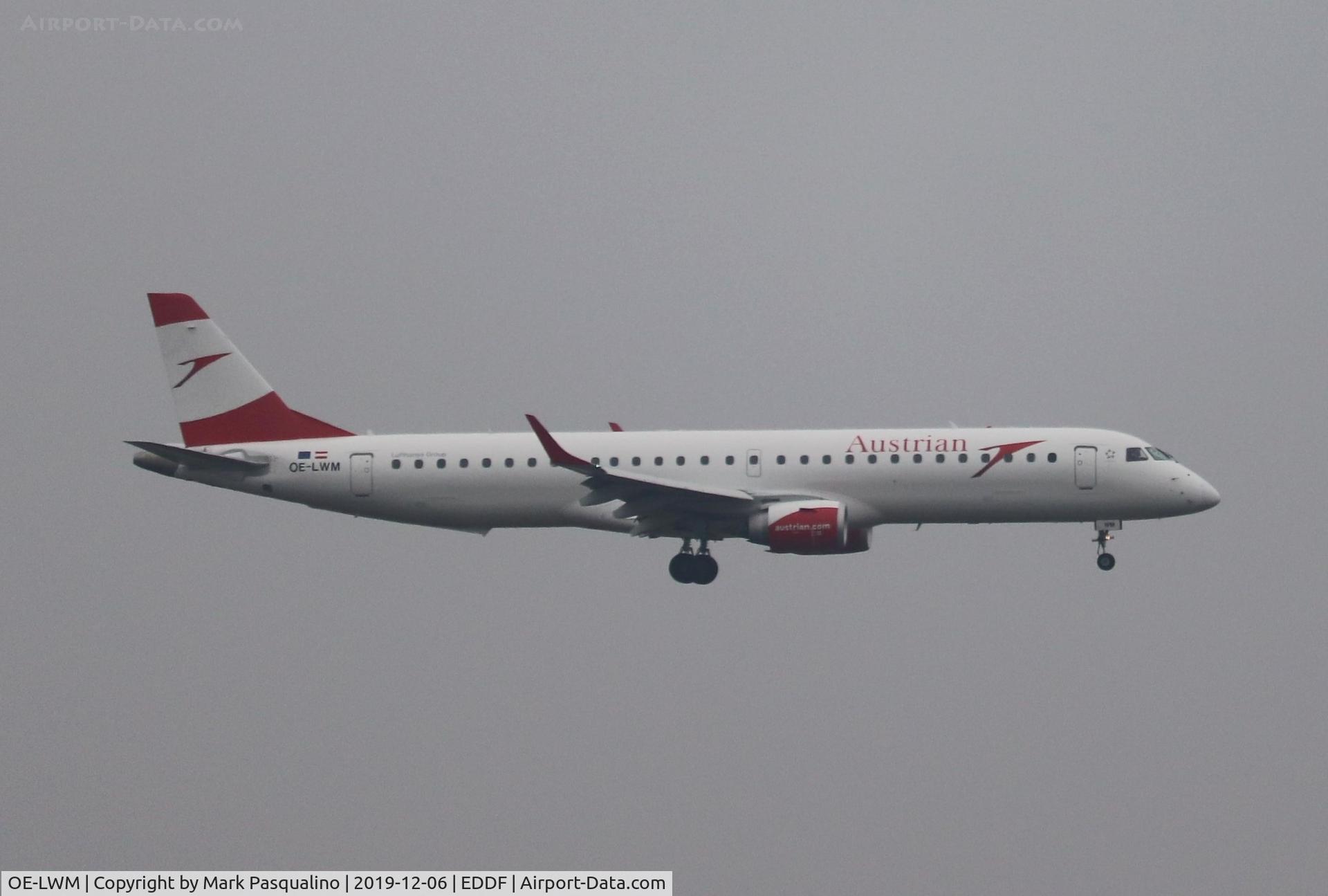 OE-LWM, 2012 Embraer 195LR (ERJ-190-200LR) C/N 19000542, ERJ-190-200LR