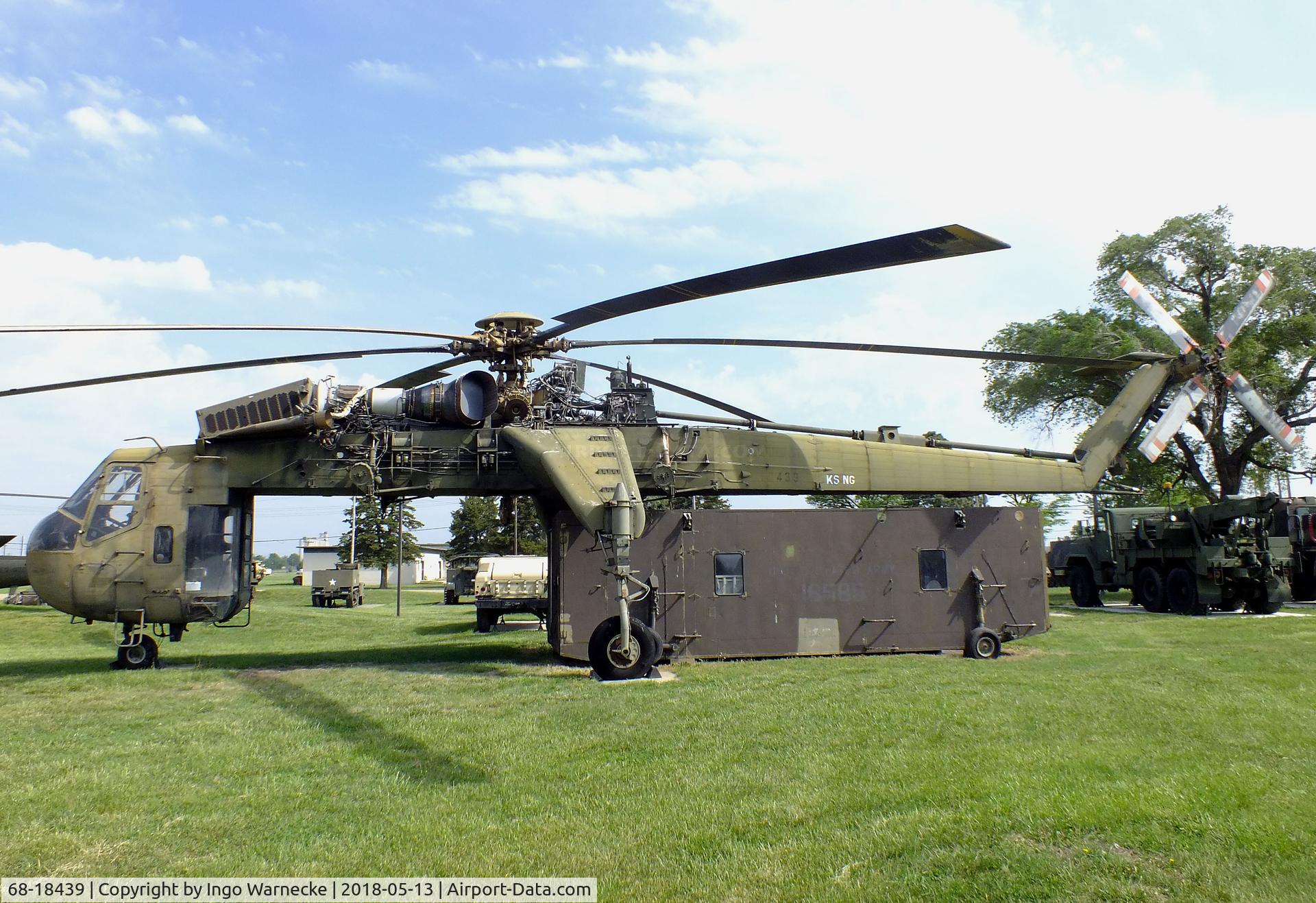 68-18439, 1968 Sikorsky CH-54A Tarhe C/N 64.041, Sikorsky CH-54A Tarhe at the Museum of the Kansas National Guard, Topeka KS