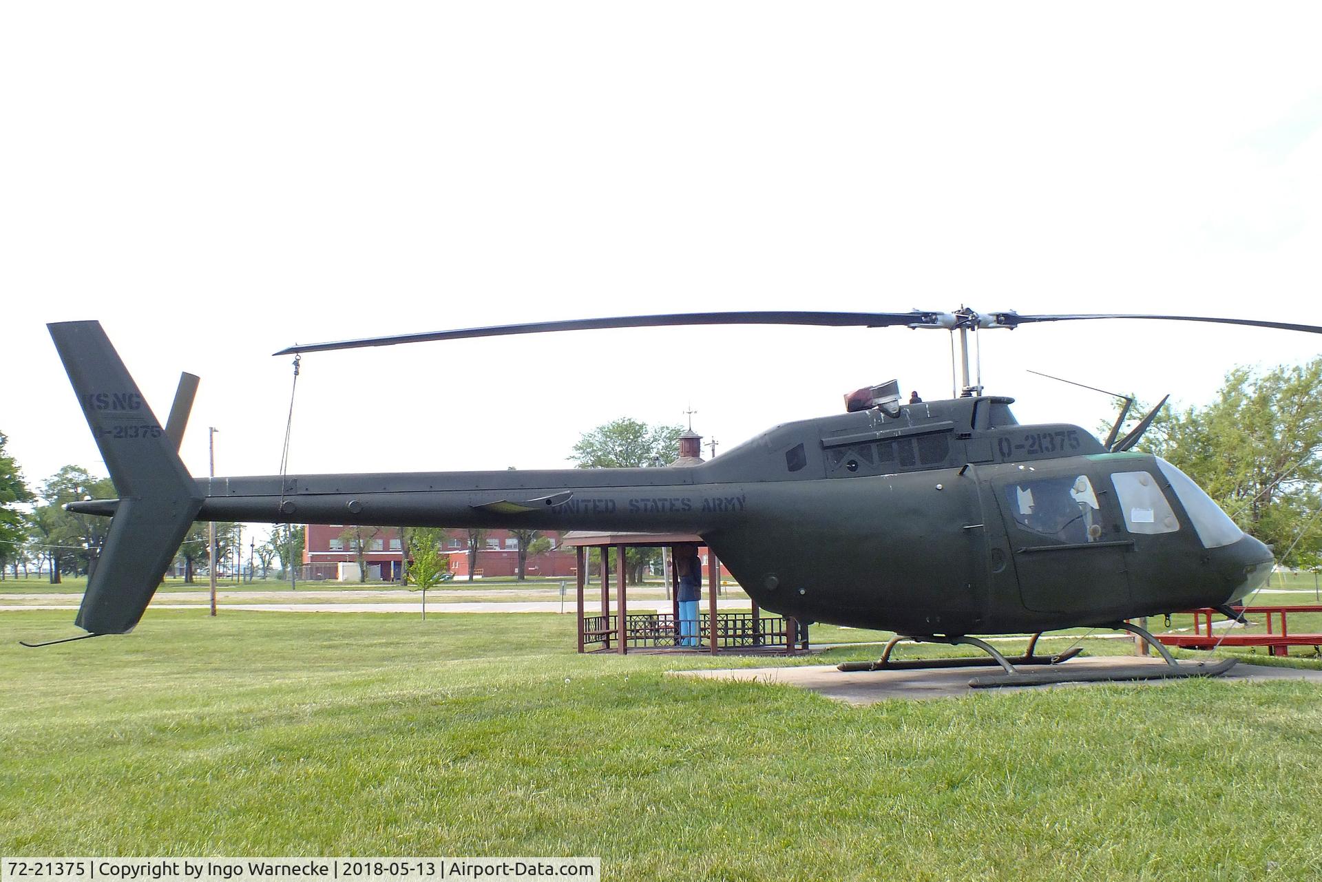 72-21375, 1972 Bell OH-58A Kiowa C/N 42041, Bell OH-58A Kiowa at the Museum of the Kansas National Guard, Topeka KS