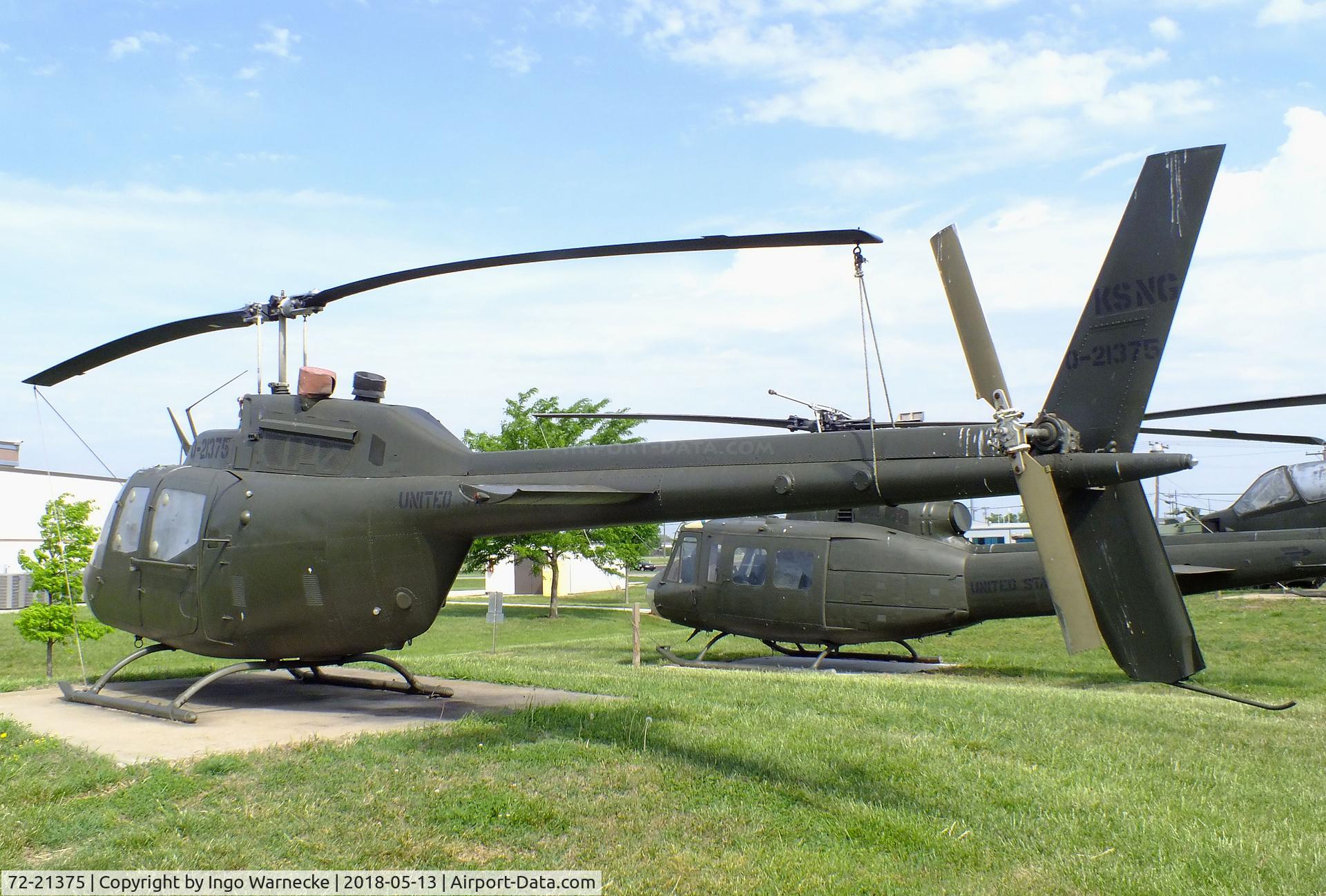 72-21375, 1972 Bell OH-58A Kiowa C/N 42041, Bell OH-58A Kiowa at the Museum of the Kansas National Guard, Topeka KS