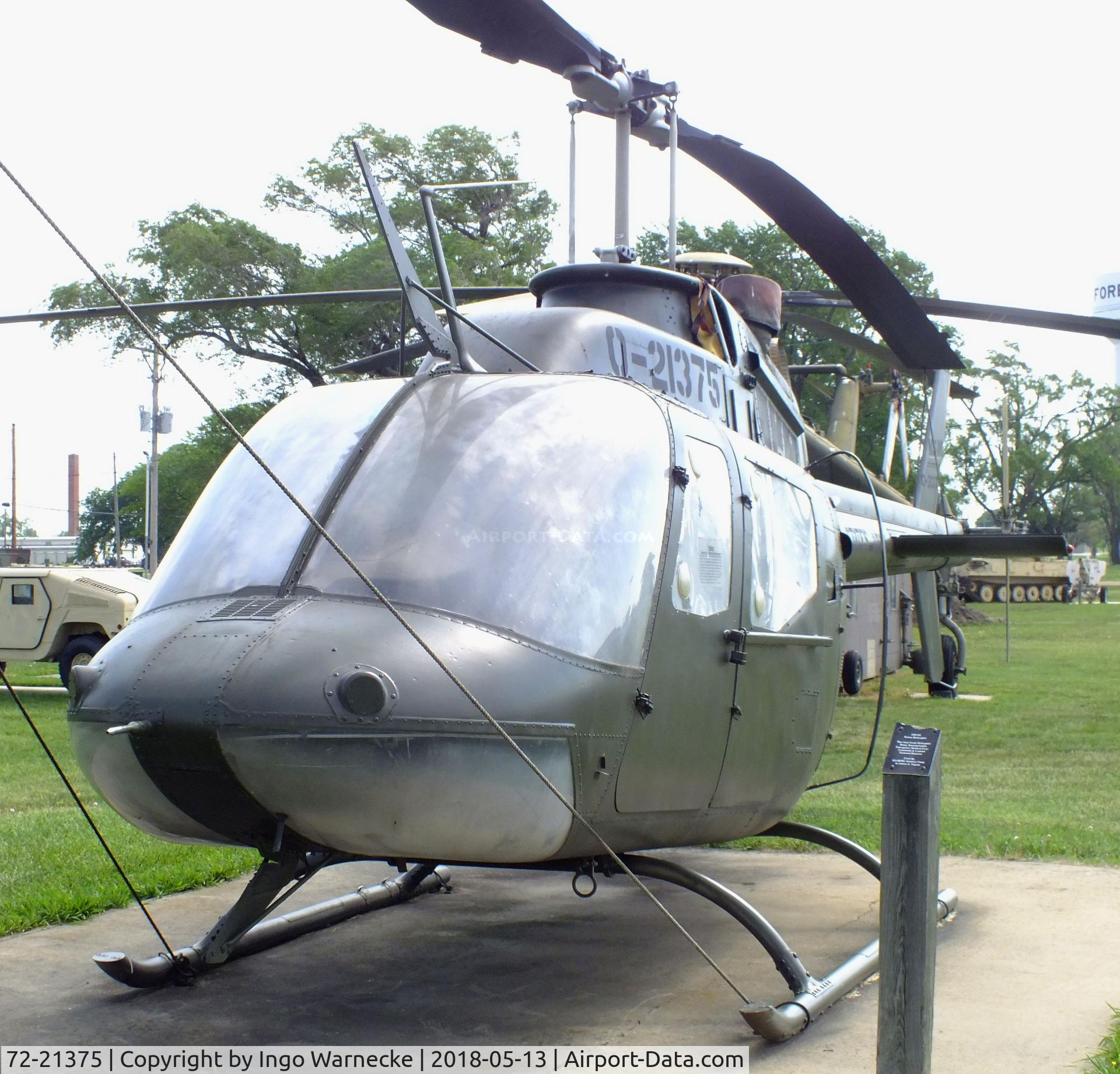 72-21375, 1972 Bell OH-58A Kiowa C/N 42041, Bell OH-58A Kiowa at the Museum of the Kansas National Guard, Topeka KS
