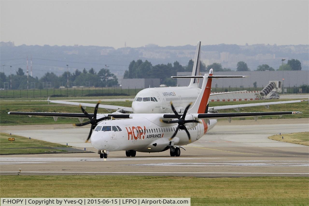 F-HOPY, 2015 ATR 72-600 (72-212A) C/N 1237, ATR 72-600, Lining up rwy 08, Paris-Orly airport (LFPO-ORY)