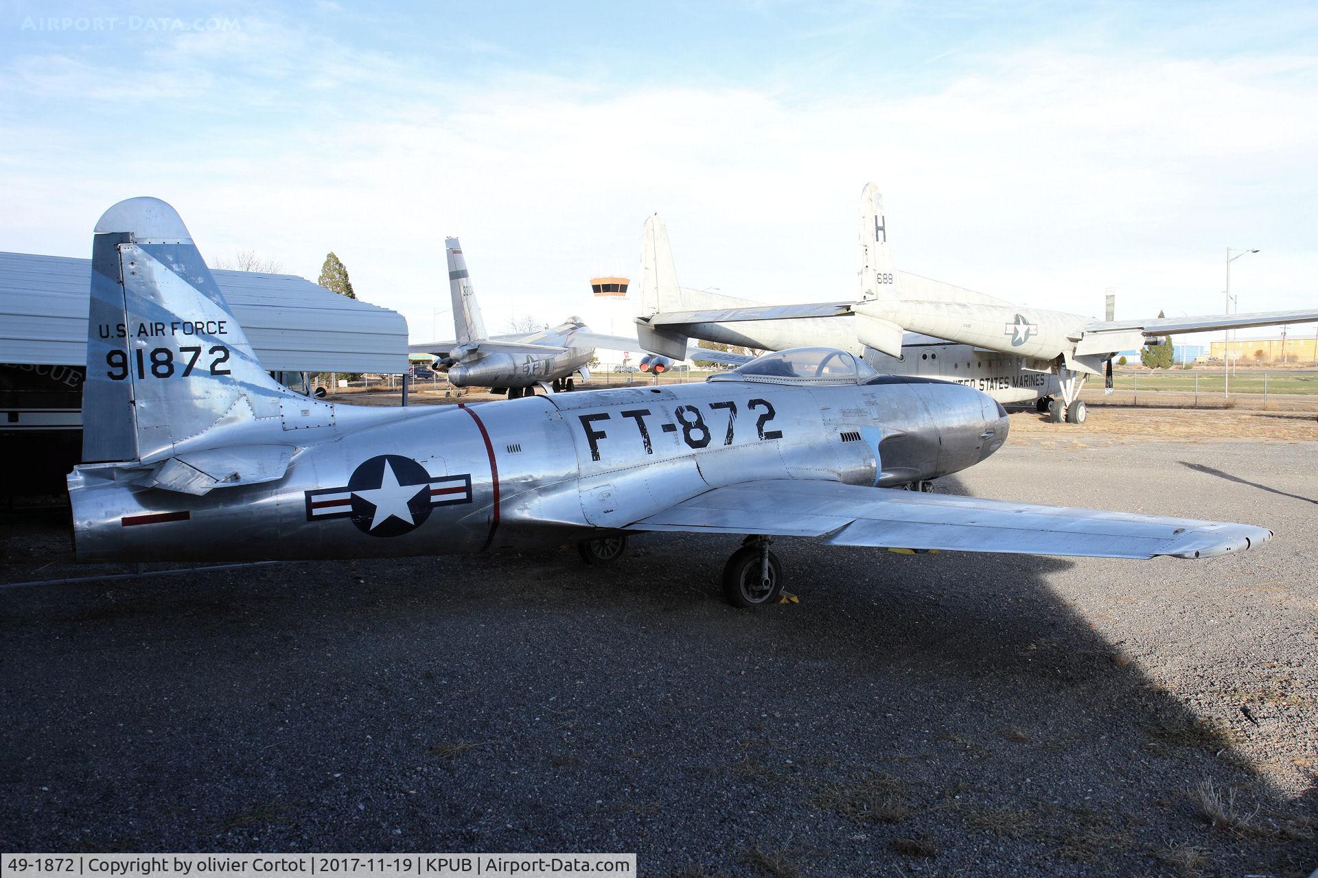 49-1872, 1949 Lockheed P-80C Shooting Star C/N 080-2699, Stored outside, Pueblo air museum