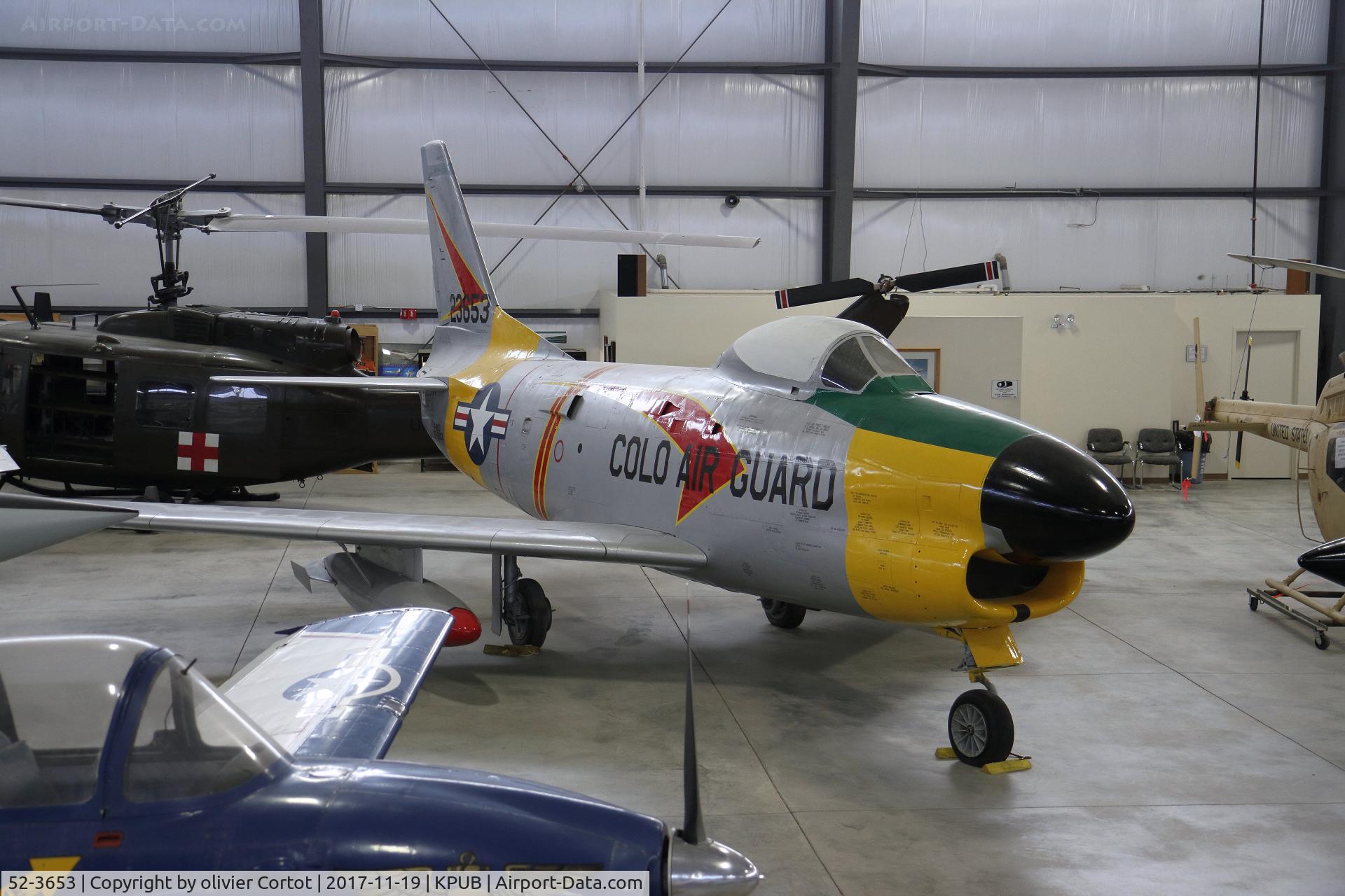 52-3653, 1952 North American F-86D Sabre C/N 190-56, Colorful Colorado Sabre Dog