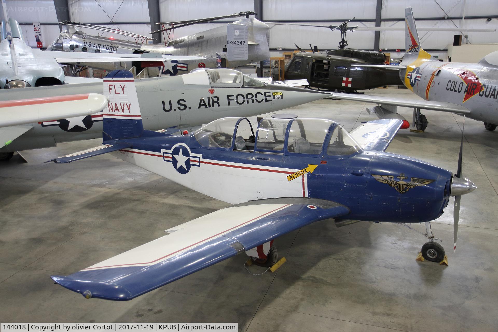 144018, 1957 Beech D-45 (T-34B) Mentor C/N BG-325, view from above