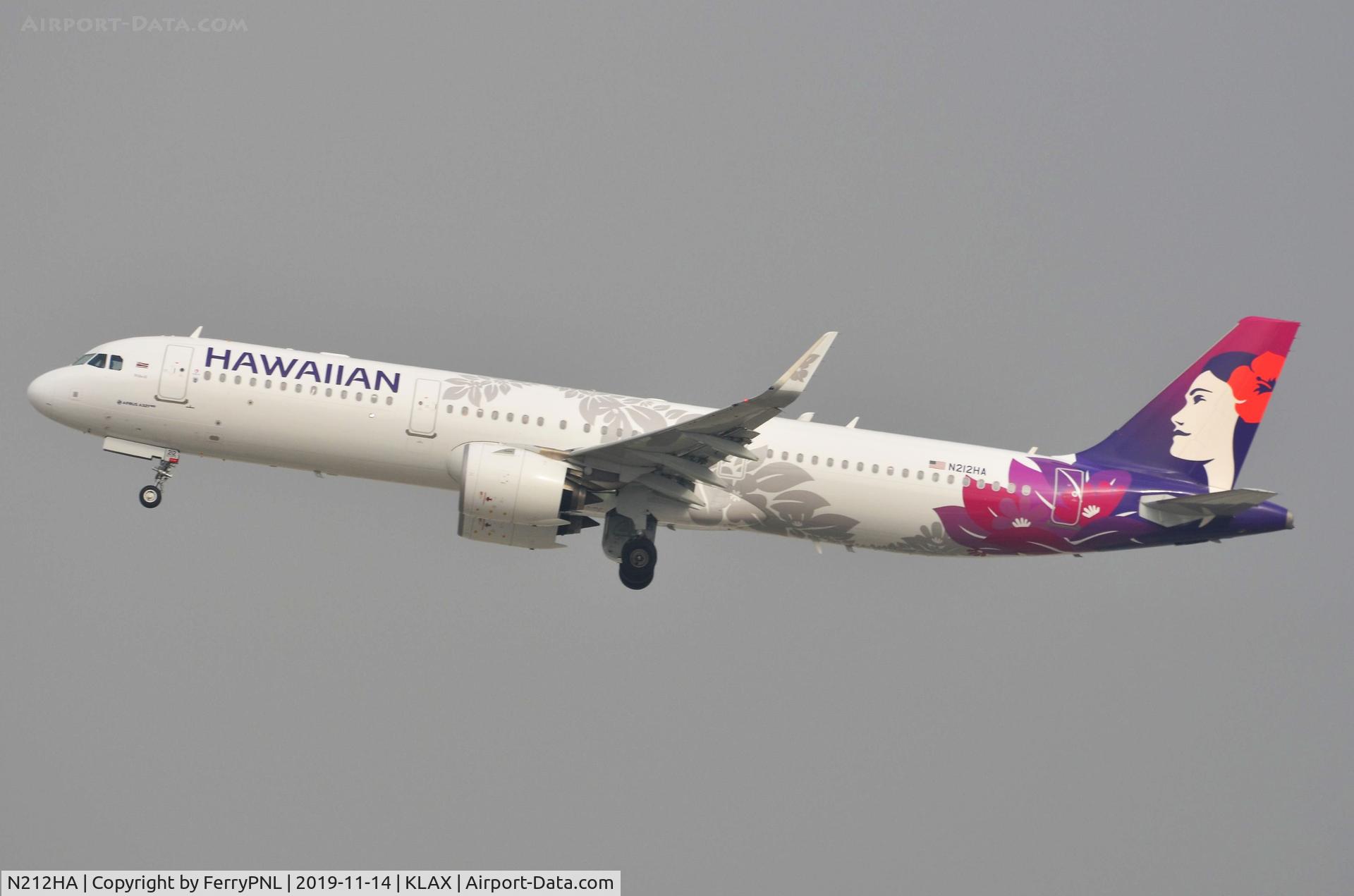 N212HA, 2018 Airbus A321-271N C/N 8129, Departure of Hawaiian A321N