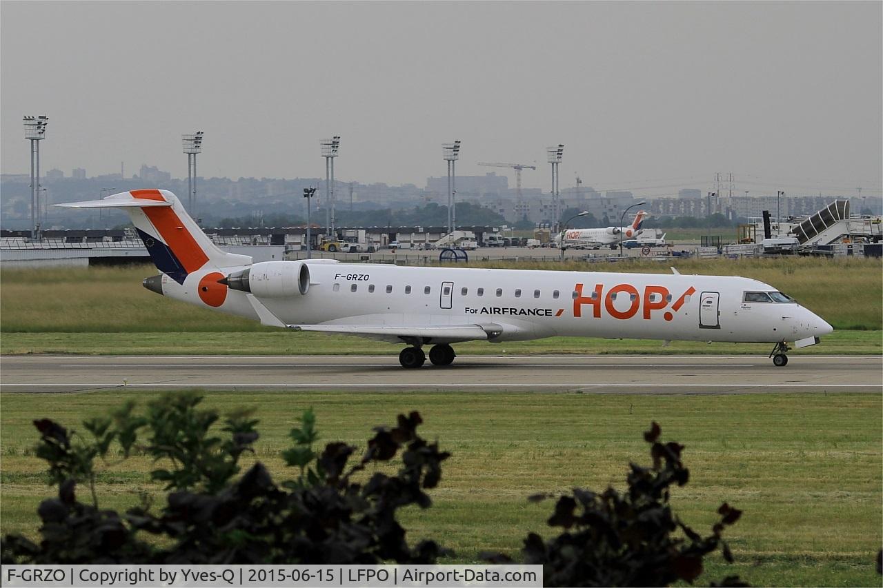 F-GRZO, 2007 Canadair CRJ-700 (CL-600-2C10) Regional Jet C/N 10265, Canadair CRJ-700, Take off run rwy 08, Paris-Orly airport (LFPO-ORY)