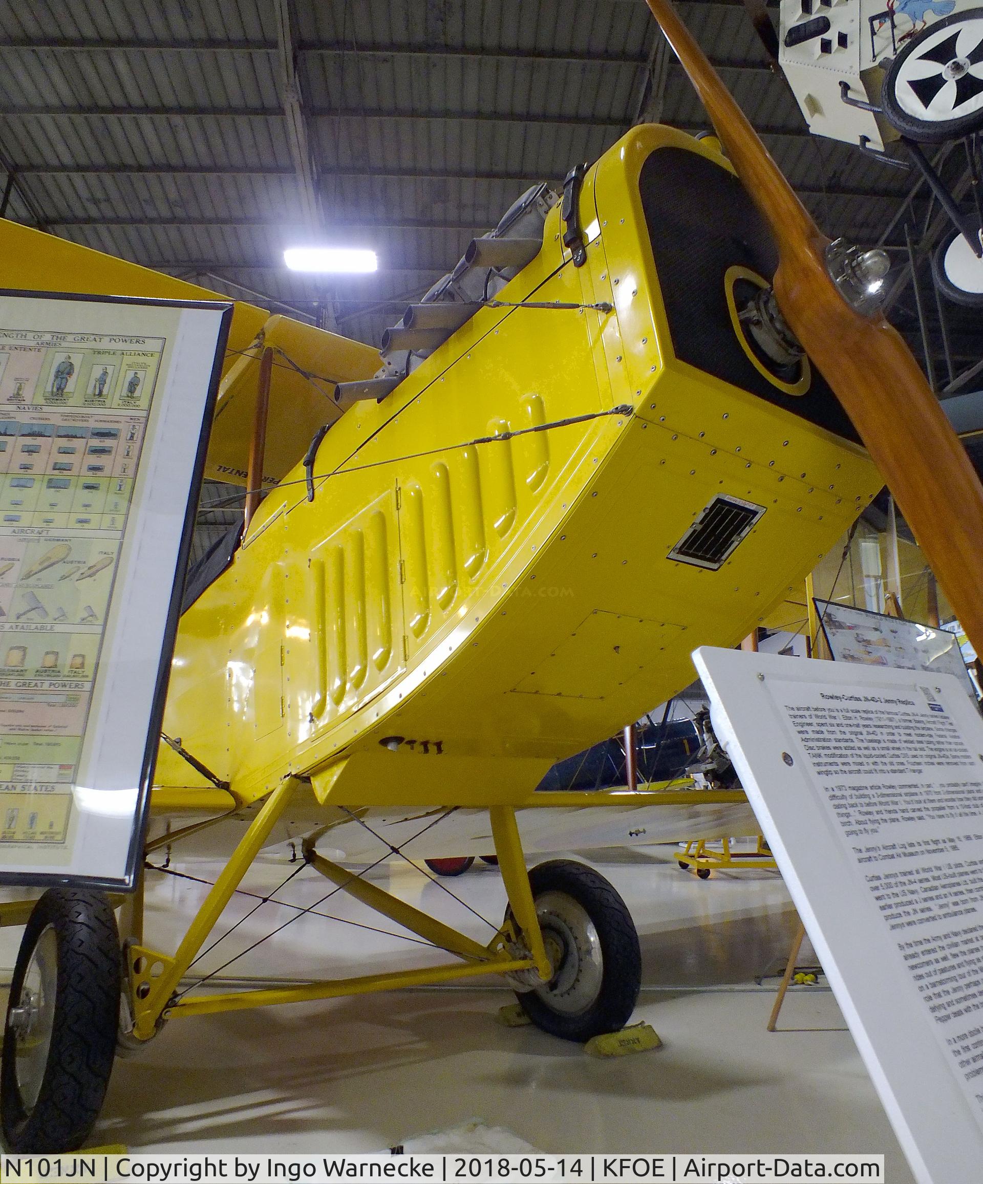 N101JN, 1969 Rowley-Curtiss JN-4D2 Replica C/N R101, Rowley-Curtiss JN-4D2 replica at the Combat Air Museum, Topeka KS