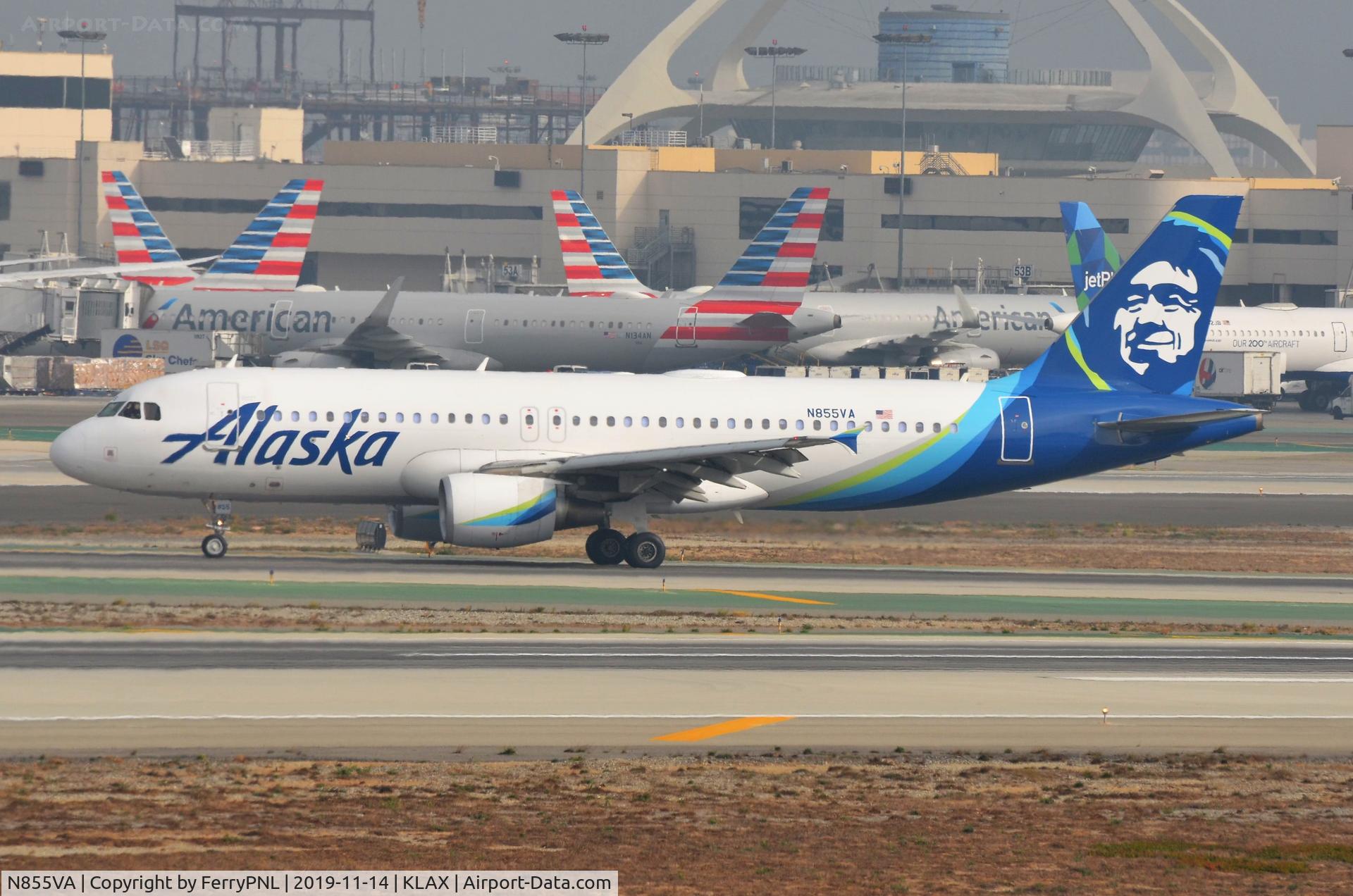 N855VA, 2012 Airbus A320-214 C/N 5179, Arrival of Alaska A320