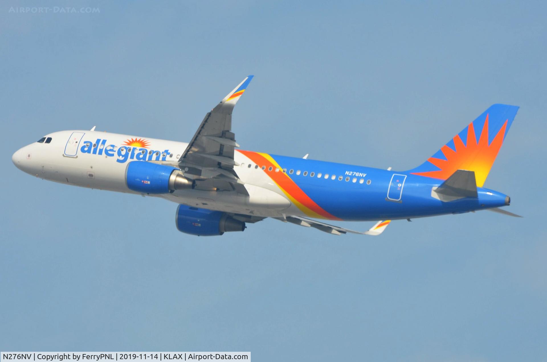 N276NV, 2019 Airbus A320-214 C/N 8671, Allegiant A320 departing