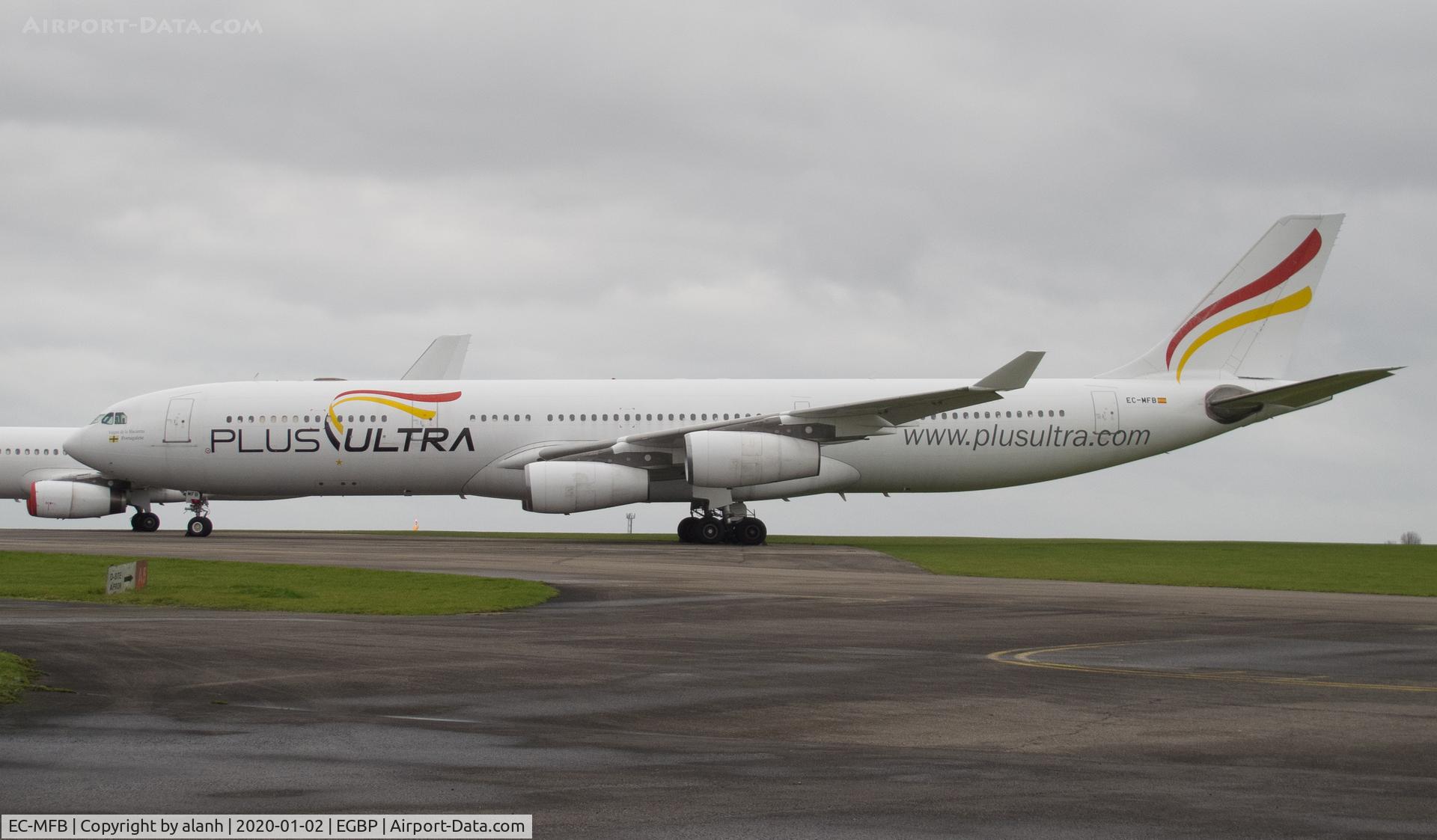 EC-MFB, 1998 Airbus A340-313 C/N 215, Parked at Kemble