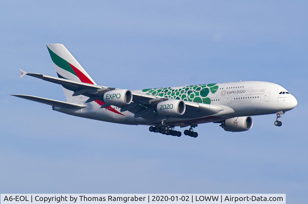 A6-EOL, 2015 Airbus A380-861 C/N 186, Emirates Airbus A380
