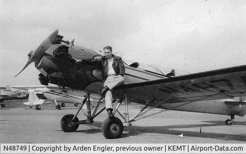 N48749, 1941 Ryan Aeronautical ST3KR C/N 1402, 1956 Paid $1,100  El Monte airport.  Came with extra props, parachute, box of goodies.   Sold for $1,500 bucks.  Saw the buyer year later.  He had sold it for $1,800.  Took my Commercial check ride with Howard Riley in it.
