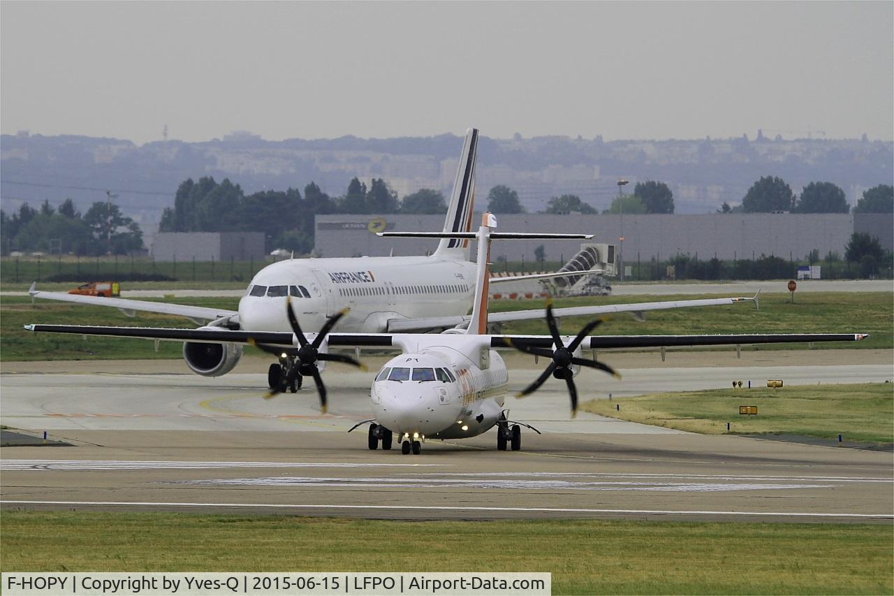 F-HOPY, 2015 ATR 72-600 (72-212A) C/N 1237, ATR 72-600, Lining up rwy 08, Paris-Orly airport (LFPO-ORY)