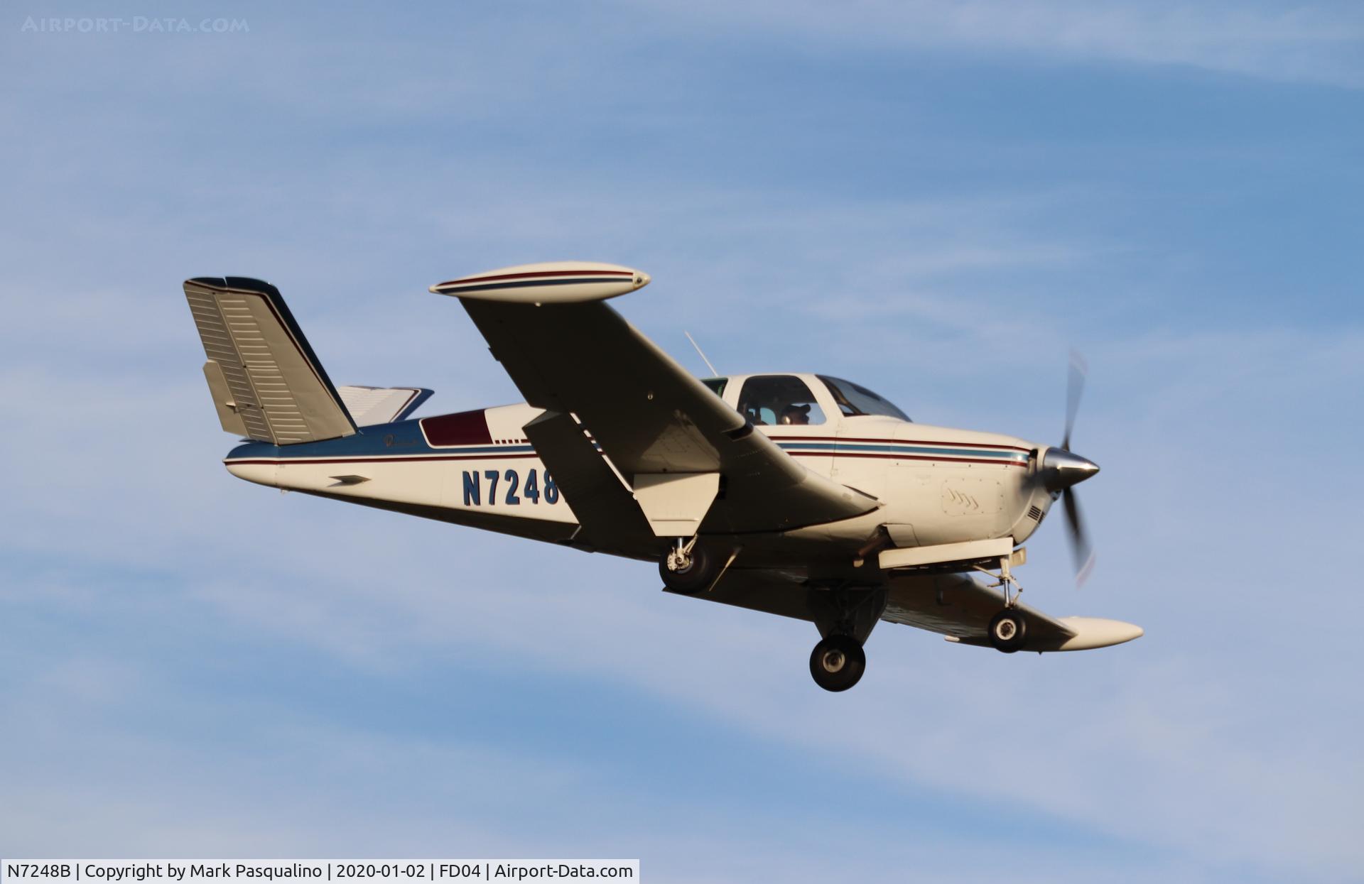 N7248B, 1958 Beech J35 Bonanza C/N D-5584, Beech J35