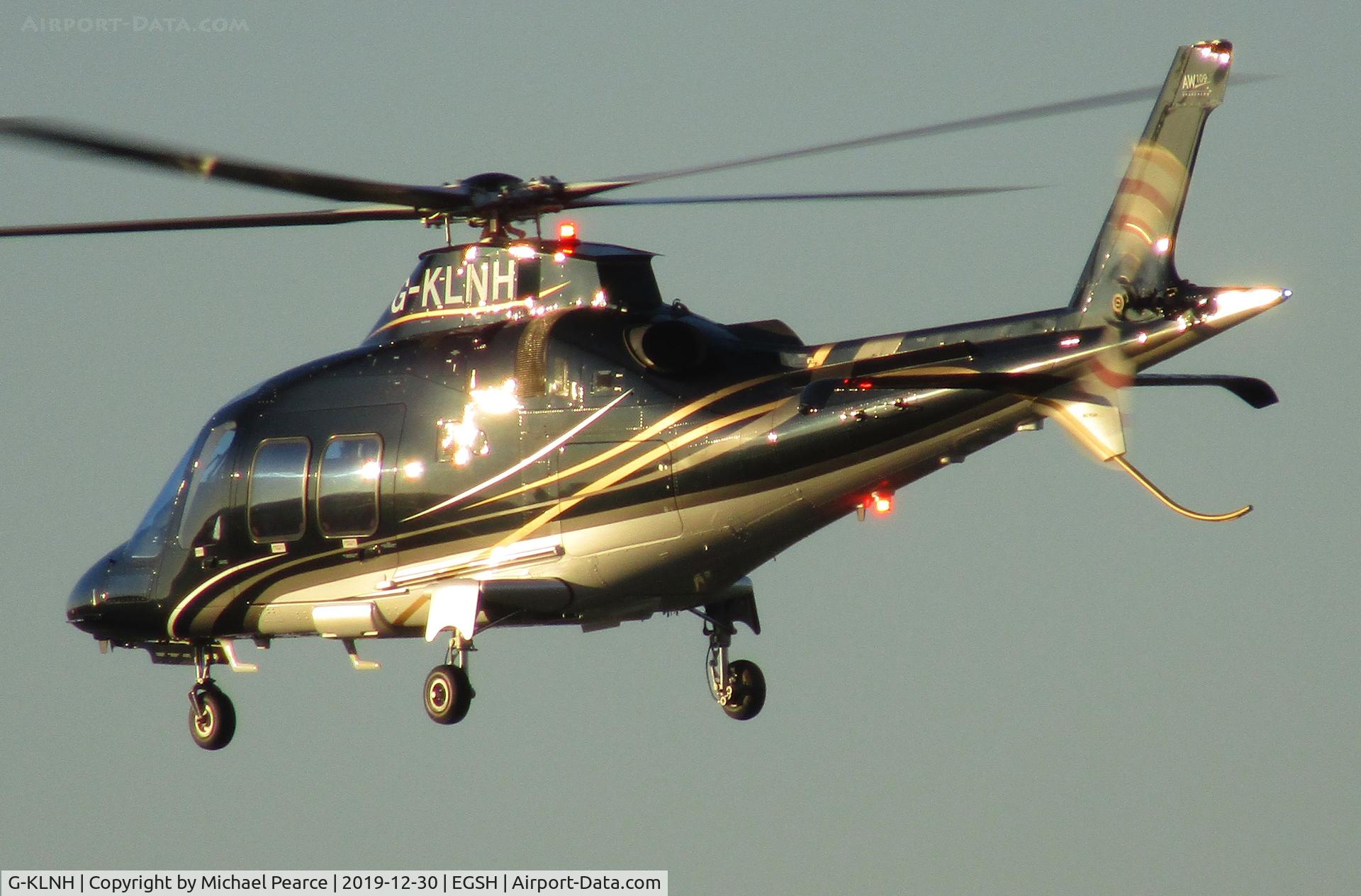 G-KLNH, 2016 AgustaWestland AW-109SP Grand New C/N 22364, On final for RWY 27 from Newquay (NQY).