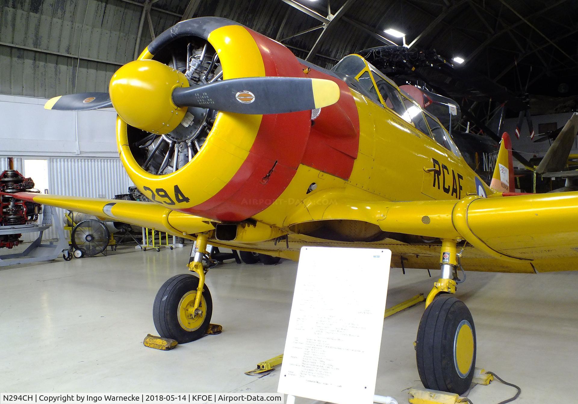 N294CH, 1947 Canadian Car & Foundry Harvard MK IV C/N CCF4-85, Canadian Car & Foundry (CCF) Harvard Mk4 (North American T-6) at the Combat Air Museum, Topeka KS
