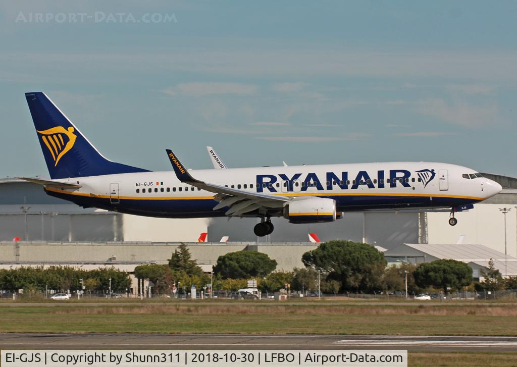 EI-GJS, 2018 Boeing 737-800 C/N 44836, Landing rwy 14R