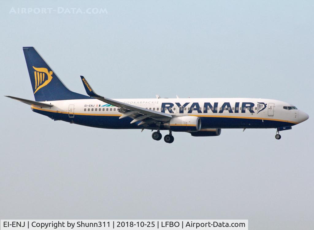 EI-ENJ, 2010 Boeing 737-8AS C/N 40301, Landing rwy 32L with additional 'Podkarpackie' titles