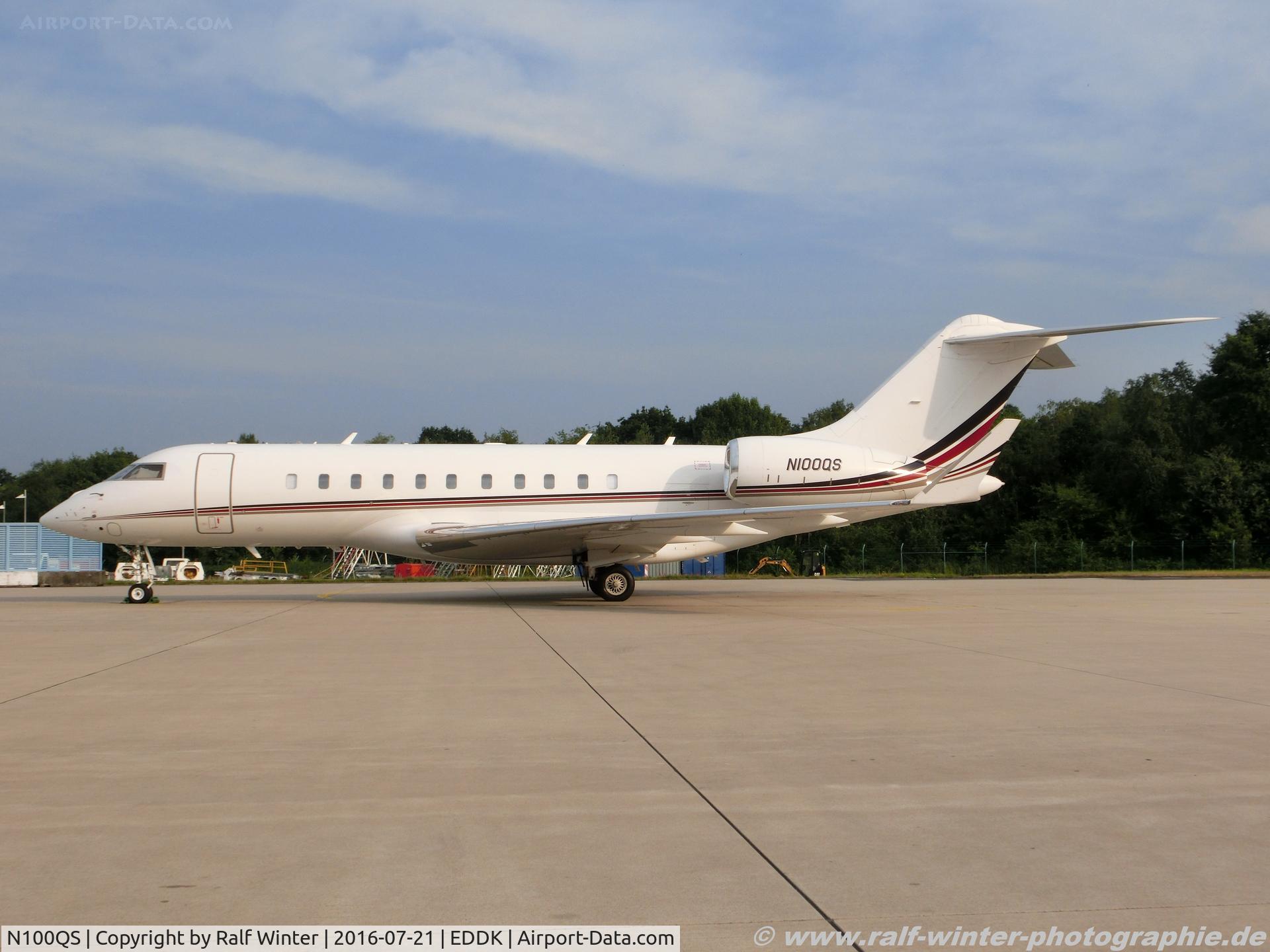 N100QS, 2012 Bombardier BD-700-1A11 Global 5000 C/N 9480, Bombardier BD-700-1A11 Global 5000 - NJE NetJets - 9480 - N100QS - 21.07.2016 - CGN