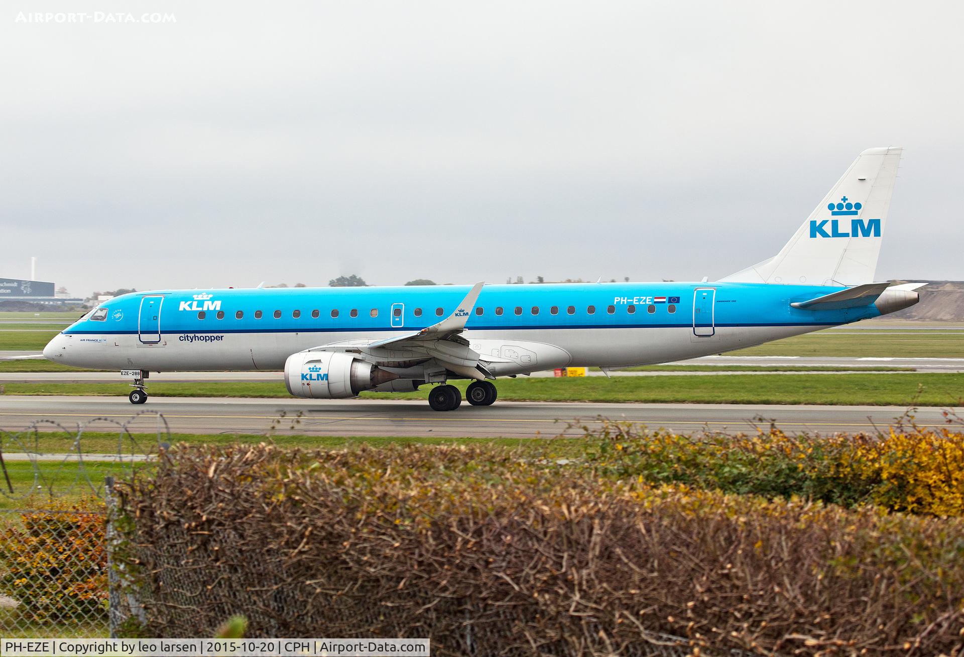 PH-EZE, 2009 Embraer 190LR (ERJ-190-100LR) C/N 19000288, Copenhagen 20.10.2015
