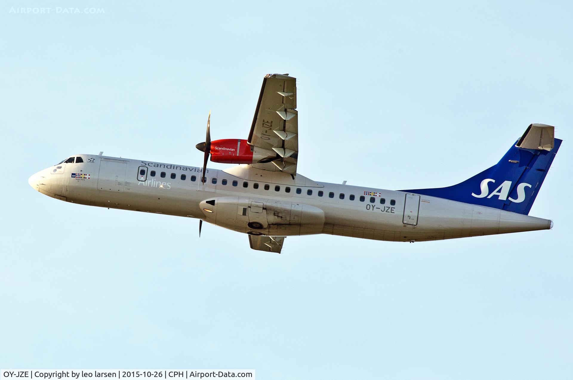 OY-JZE, 2014 ATR 72-212A C/N 1164, Copenhagen 26.10.2015