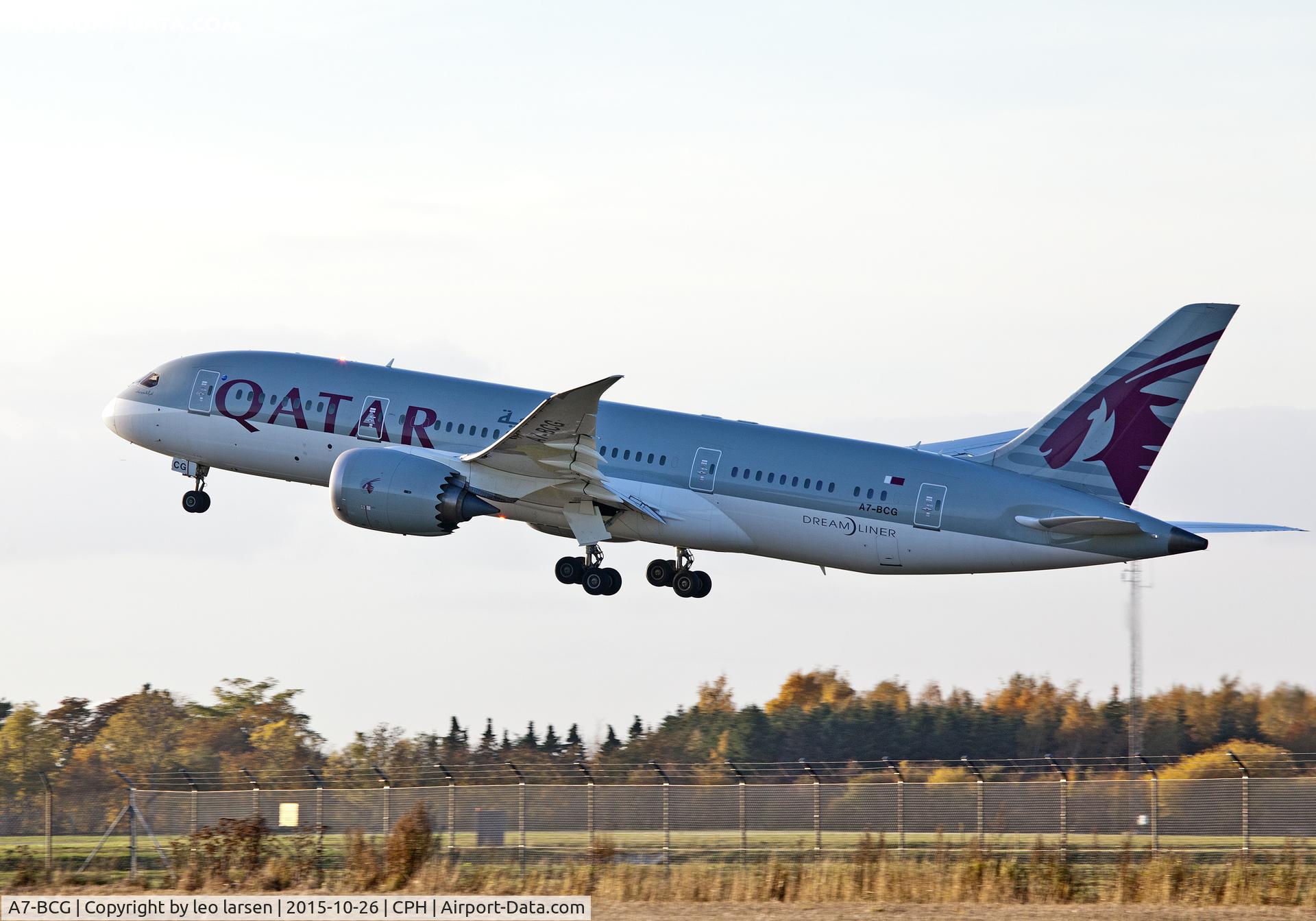 A7-BCG, 2013 Boeing 787-8 Dreamliner C/N 38325, Copenhagen 26.10.2015