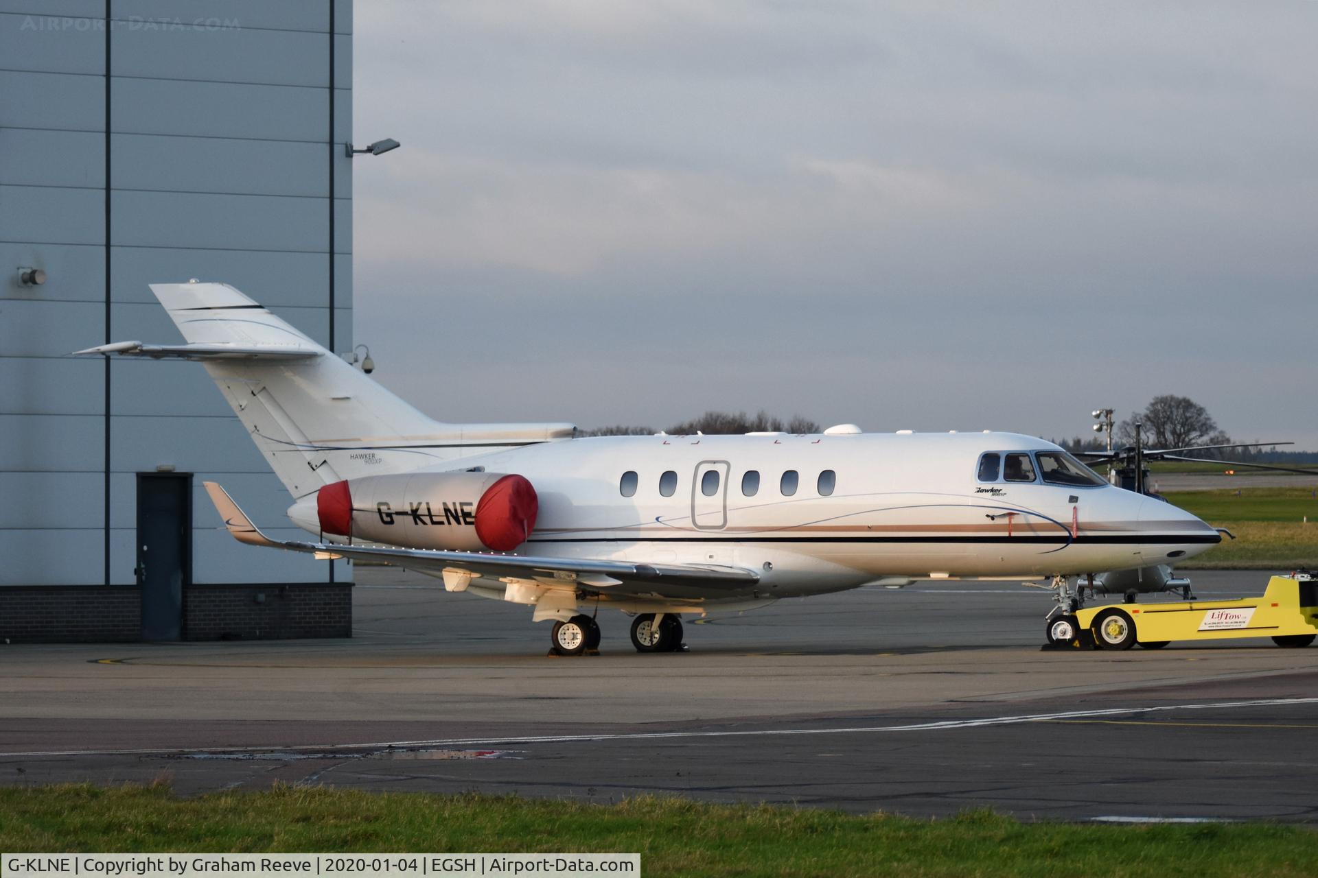 G-KLNE, 2011 Hawker Beechcraft 900XP C/N HA-0186, Parked at Norwich.