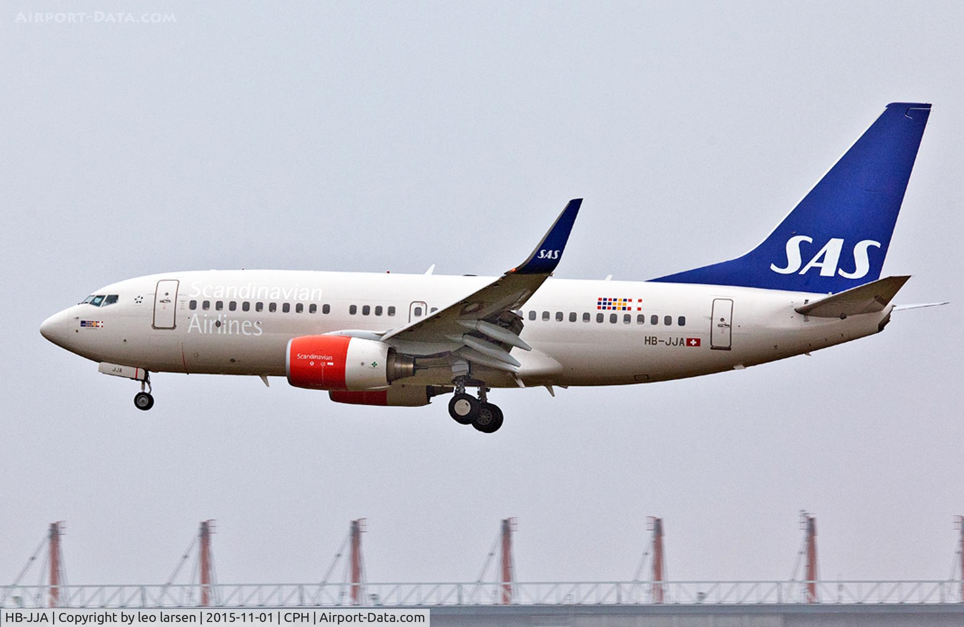 HB-JJA, 2005 Boeing 737-7AK BBJ C/N 34303, Copenhagen 1.11.2015