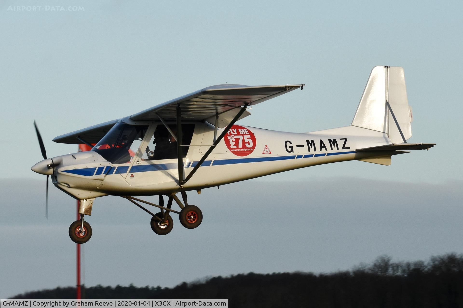 G-MAMZ, 2018 Comco Ikarus C42 FB80 C/N 1806-7543, Landing at Northrepps.