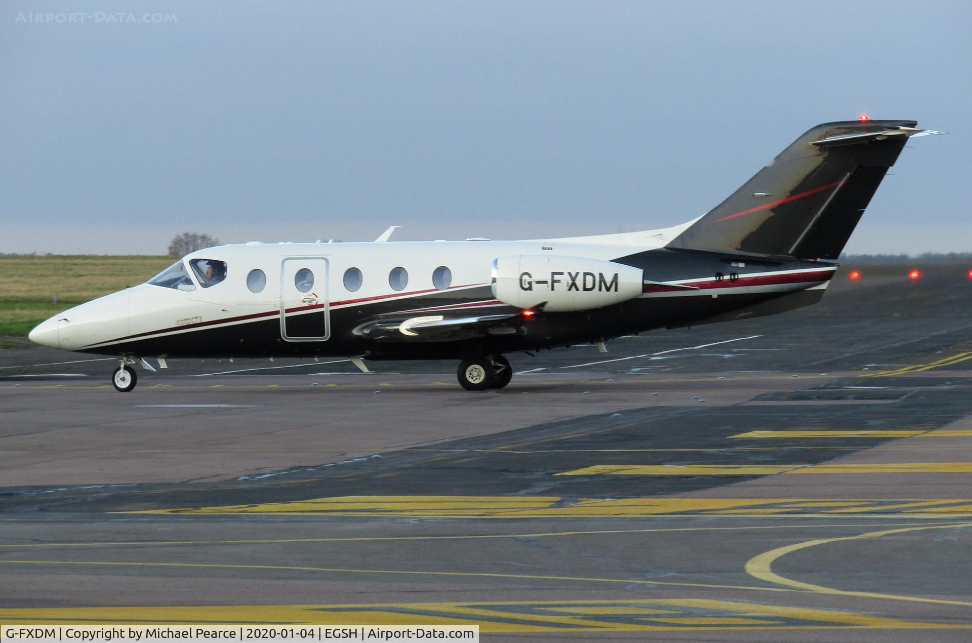 G-FXDM, 2004 Raytheon Beechjet 400A C/N RK-377, Arriving at SaxonAir from Cork (ORK).