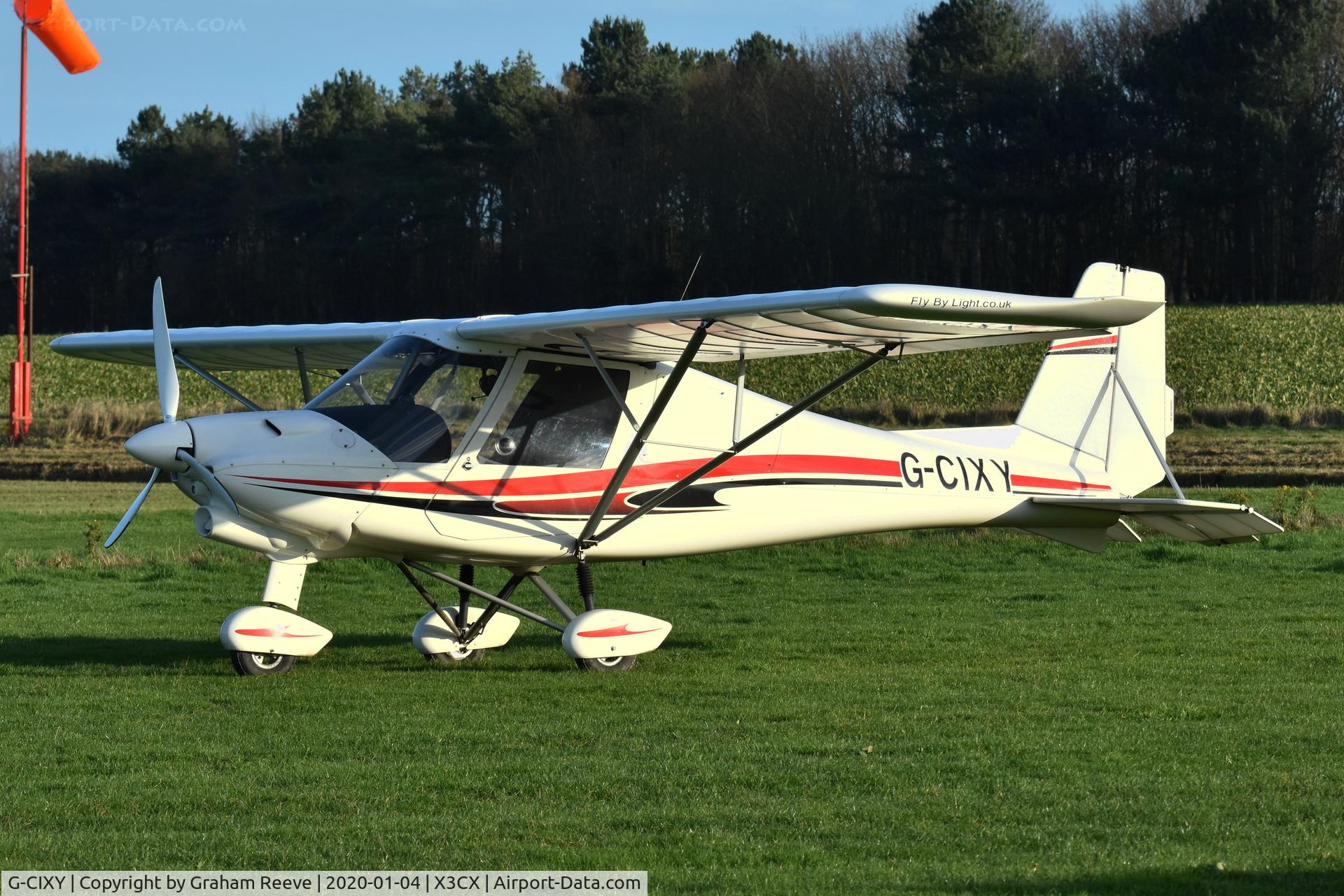 G-CIXY, 2016 Comco Ikarus C42 FB80 C/N 1601-7435, Parked at Northrepps.