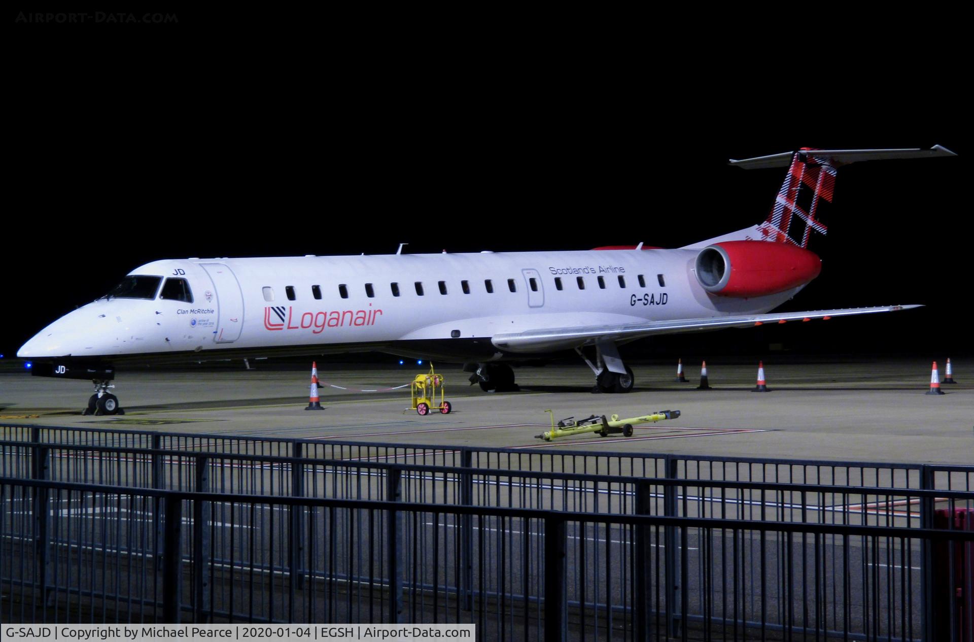 G-SAJD, 2001 Embraer EMB-145EP (ERJ-145EP) C/N 145454, 
