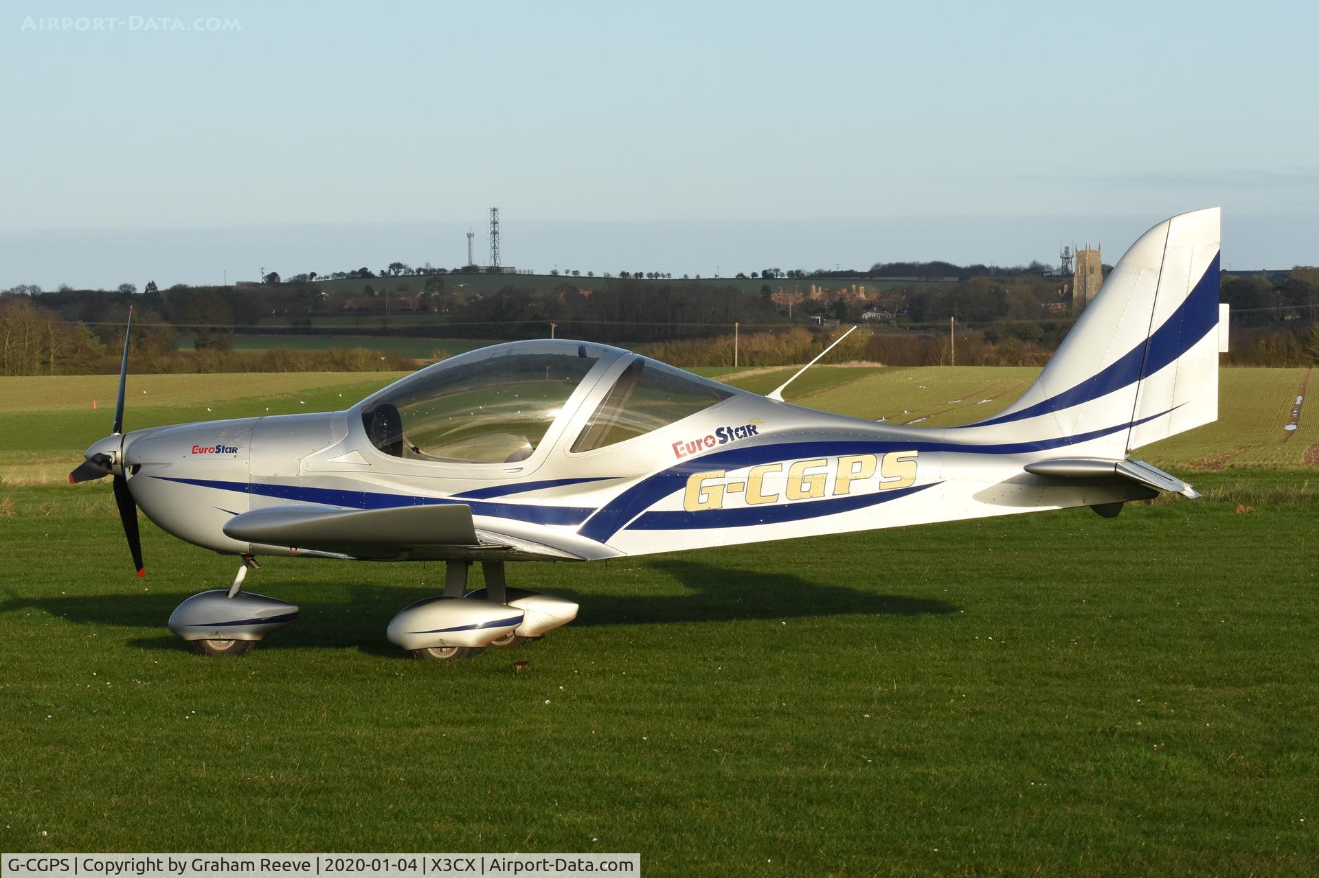 G-CGPS, 2010 Aerotechnik EV-97 Eurostar SL C/N LAA 315B-14987, Parked at Northrepps.