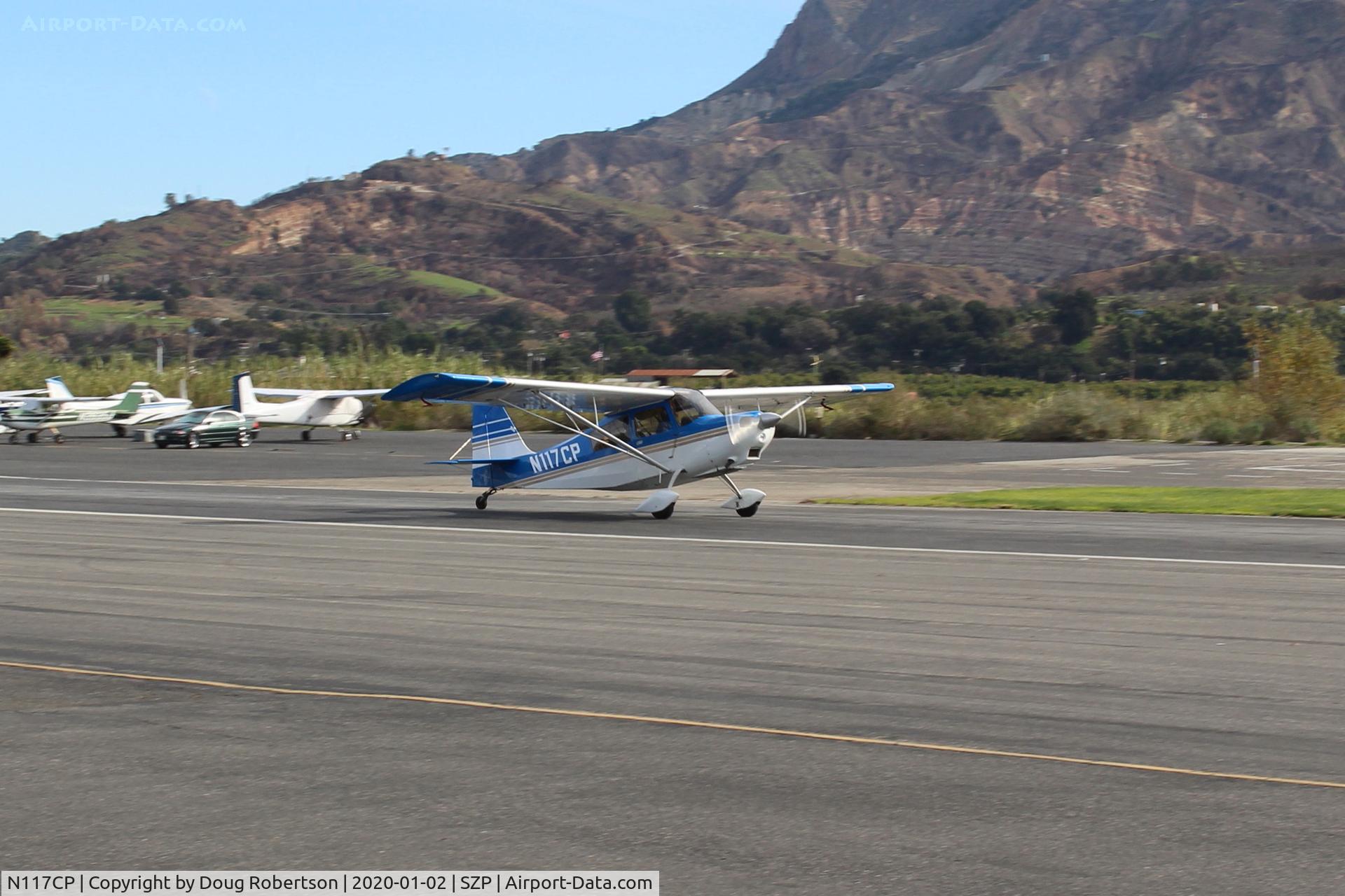 N117CP, American Champion 7GCBC Citabria C/N 1275-99, 1999 American CHAMPION 7GCBC CITABRIA, Lycoming O-320 150 Hp, landing roll Rwy 22